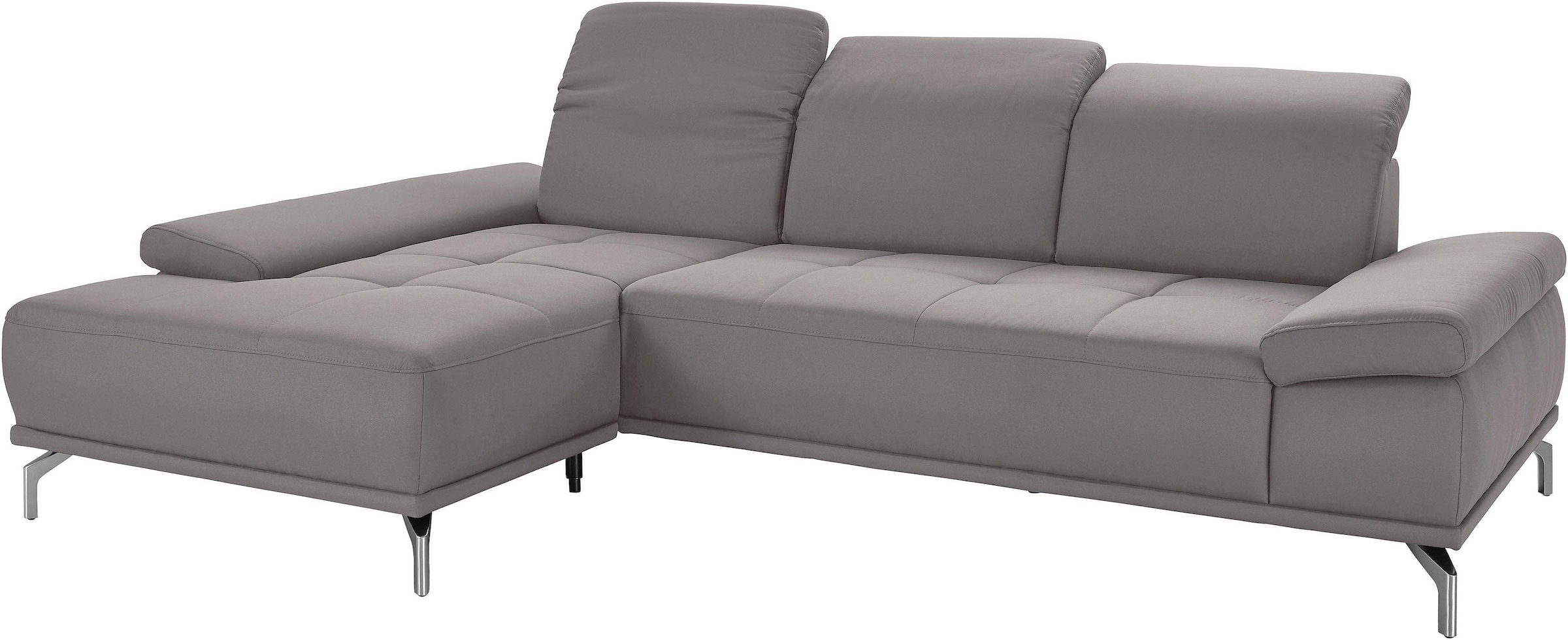 PLACES OF STYLE Ecksofa »Caluna« Inkl.Sitztiefenverstellung, wahlweise mit Kopf- und Armteilverstellung