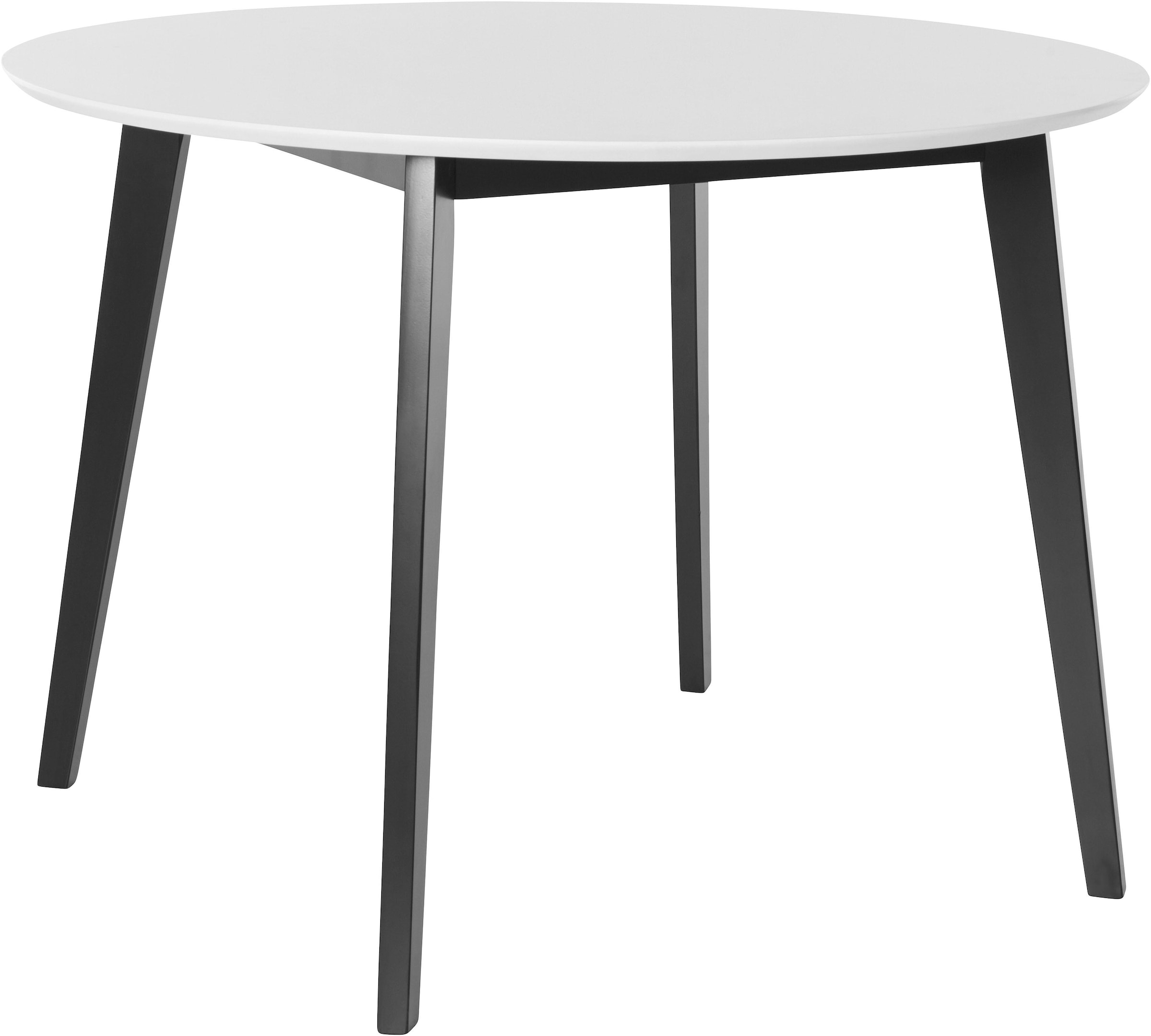 INOSIGN Esstisch »Cody, TOPSELLER!«, (Esstisch, Küchentisch), Beine aus Massivholz, runde MDF-Tischplatte, in 2 Farbvarianten