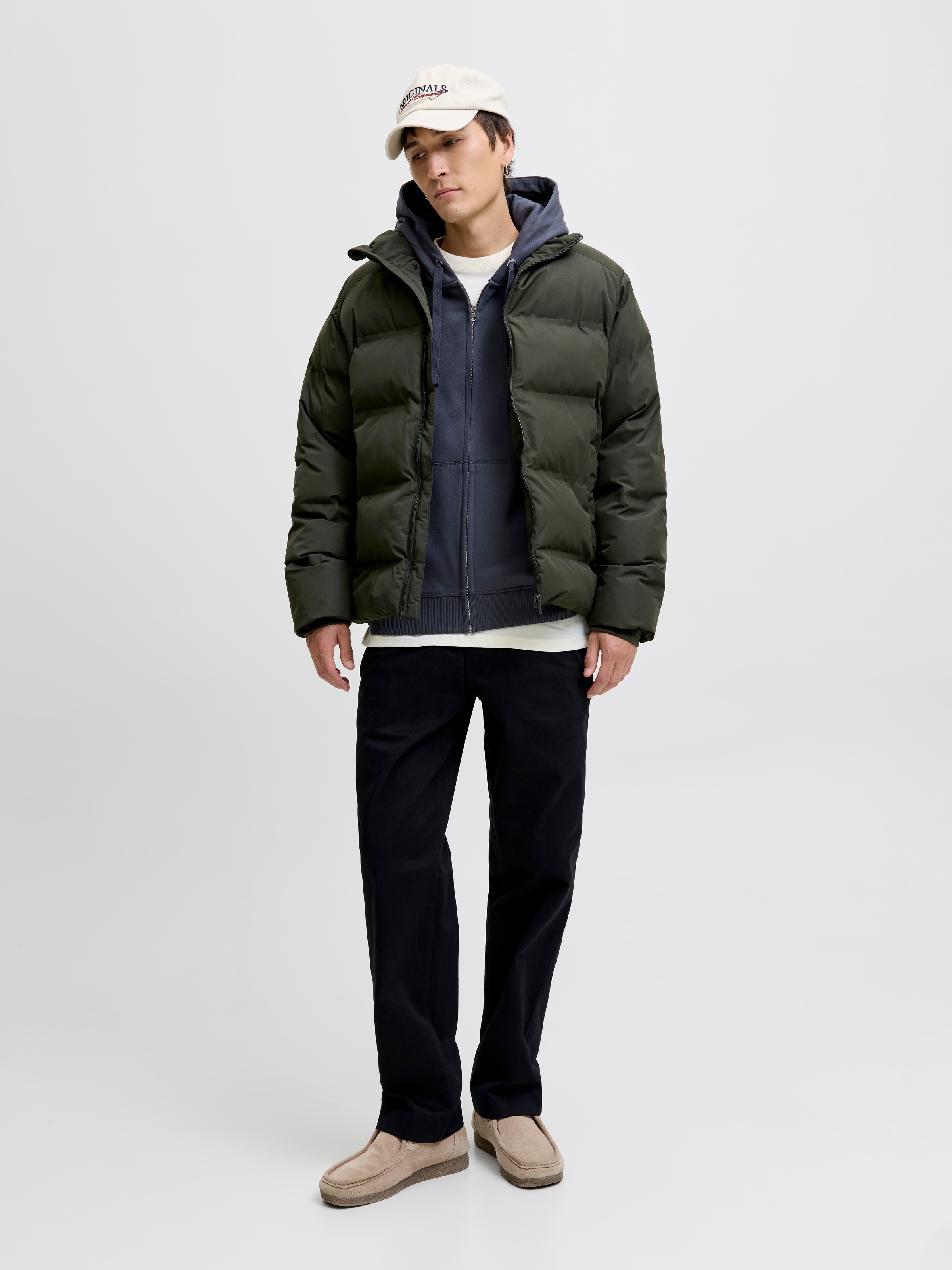 Jack & Jones Steppjacke »JJESOHO PUFFER COLLAR SN«, ohne Kapuze