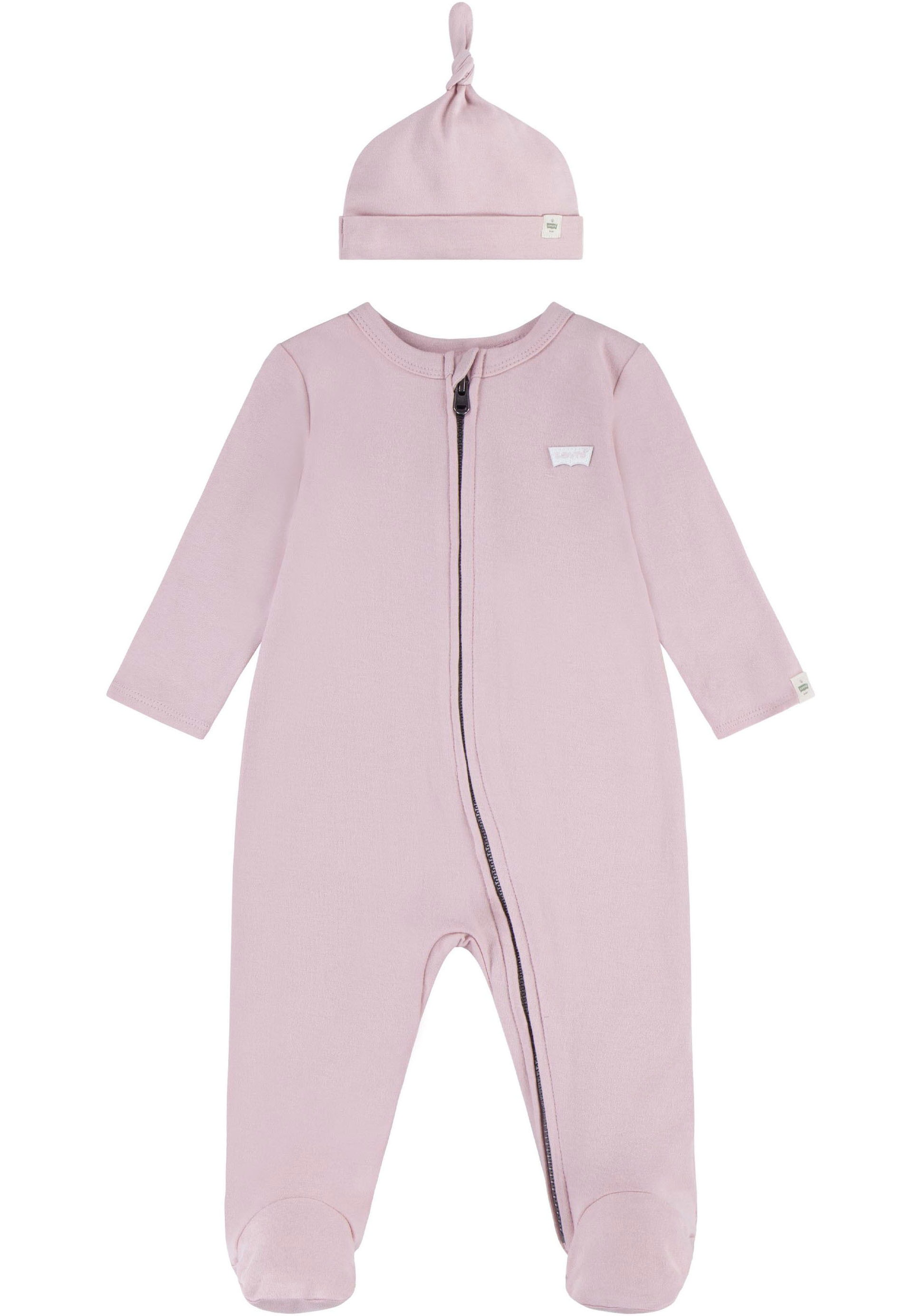 LEVI'S KIDS Neugeborenen-Geschenkset »LVN FOOTED COVERALL & HAT SET« Set, 2 Stk. tlg. UNISEX peach skin 1 (56) 2-tlg. Set von Levi's Kids for Babys