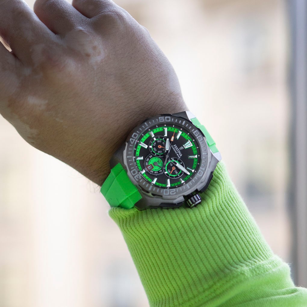 Festina Chronograph »Chrono Bike 2025« Quarzuhr, Armbanduhr, Herrenuhr, analog, Tag, Stoppfunktion