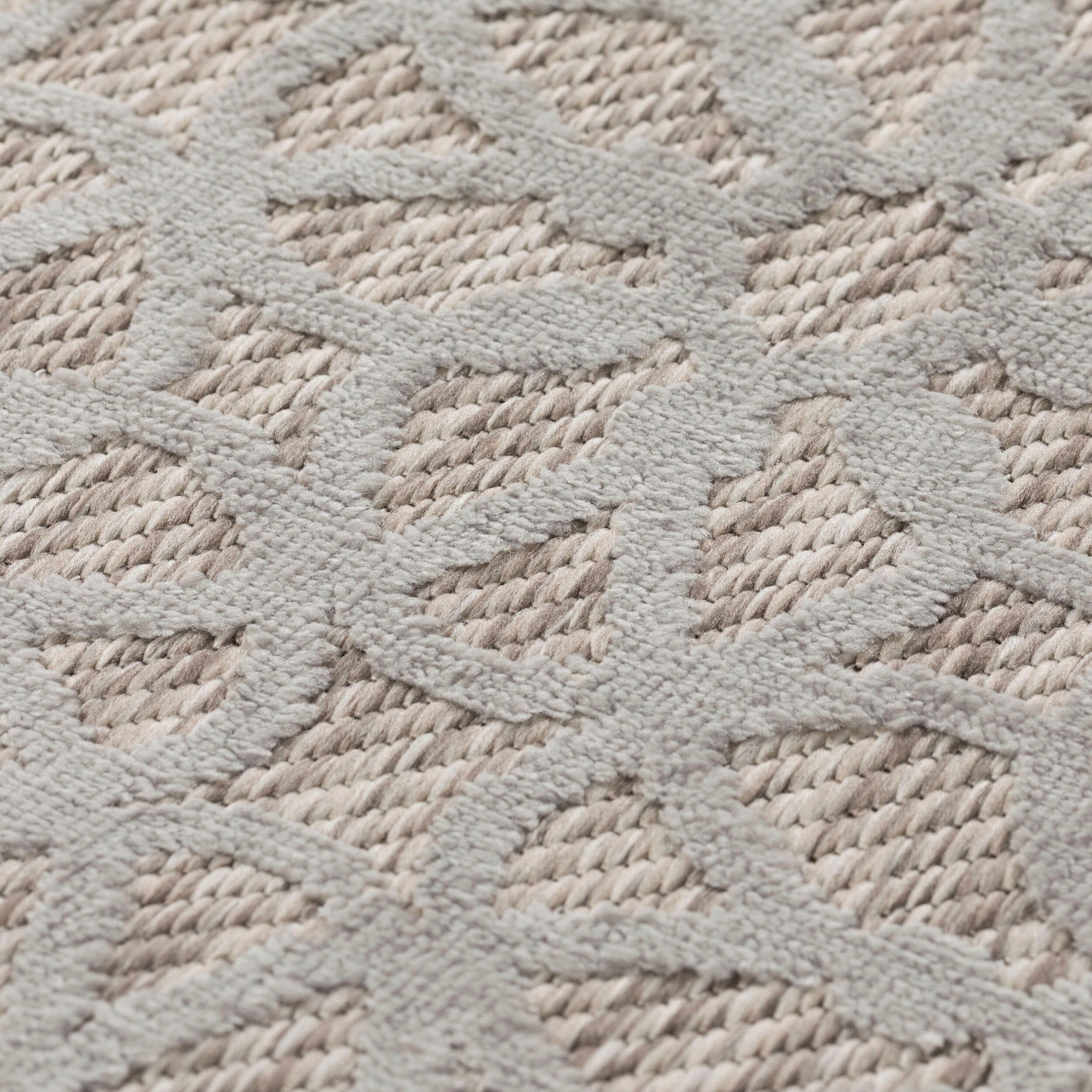 FLAIR RUGS Teppich »Salerno«, rechteckig, 4 mm Höhe, Argento Geometrischer Innen- und Außenteppich