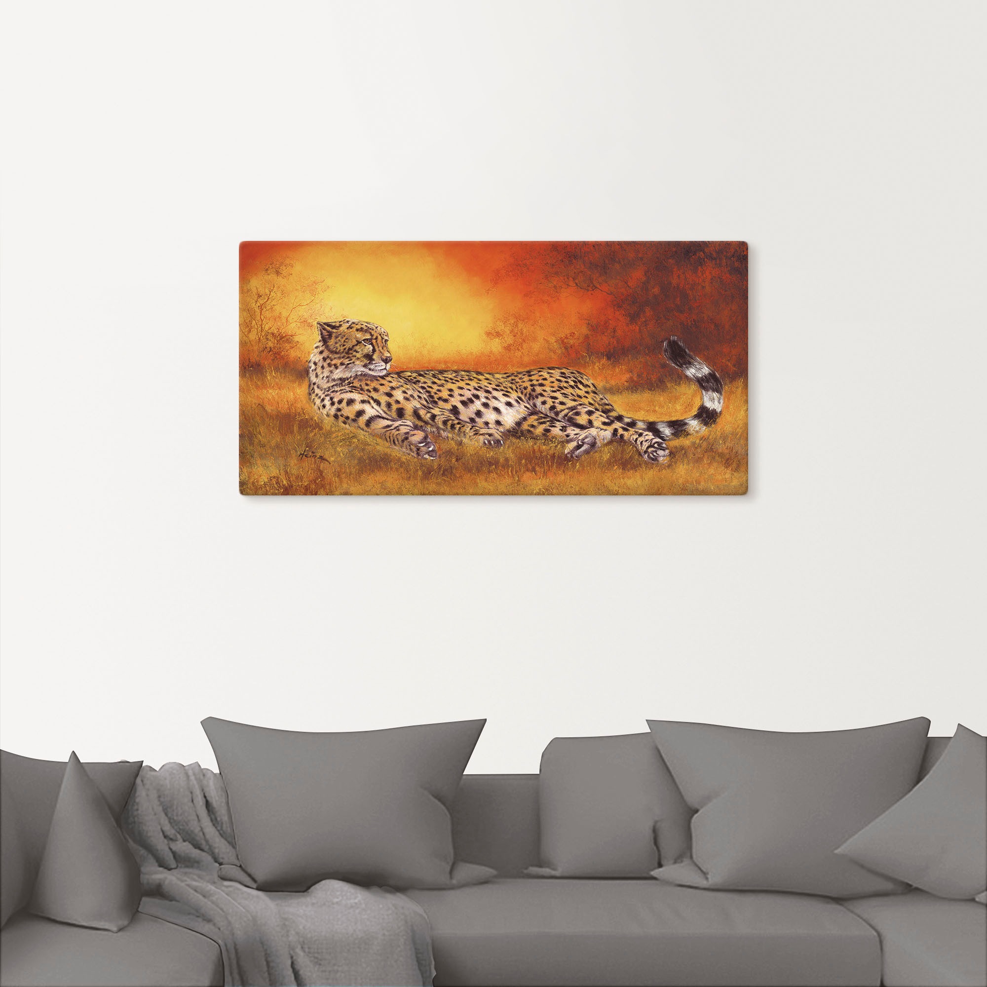 Artland Wandbild »Gepard« Geparden Bilder 1 Stk. tlg. als Alubild, Outdoorb günstig online kaufen