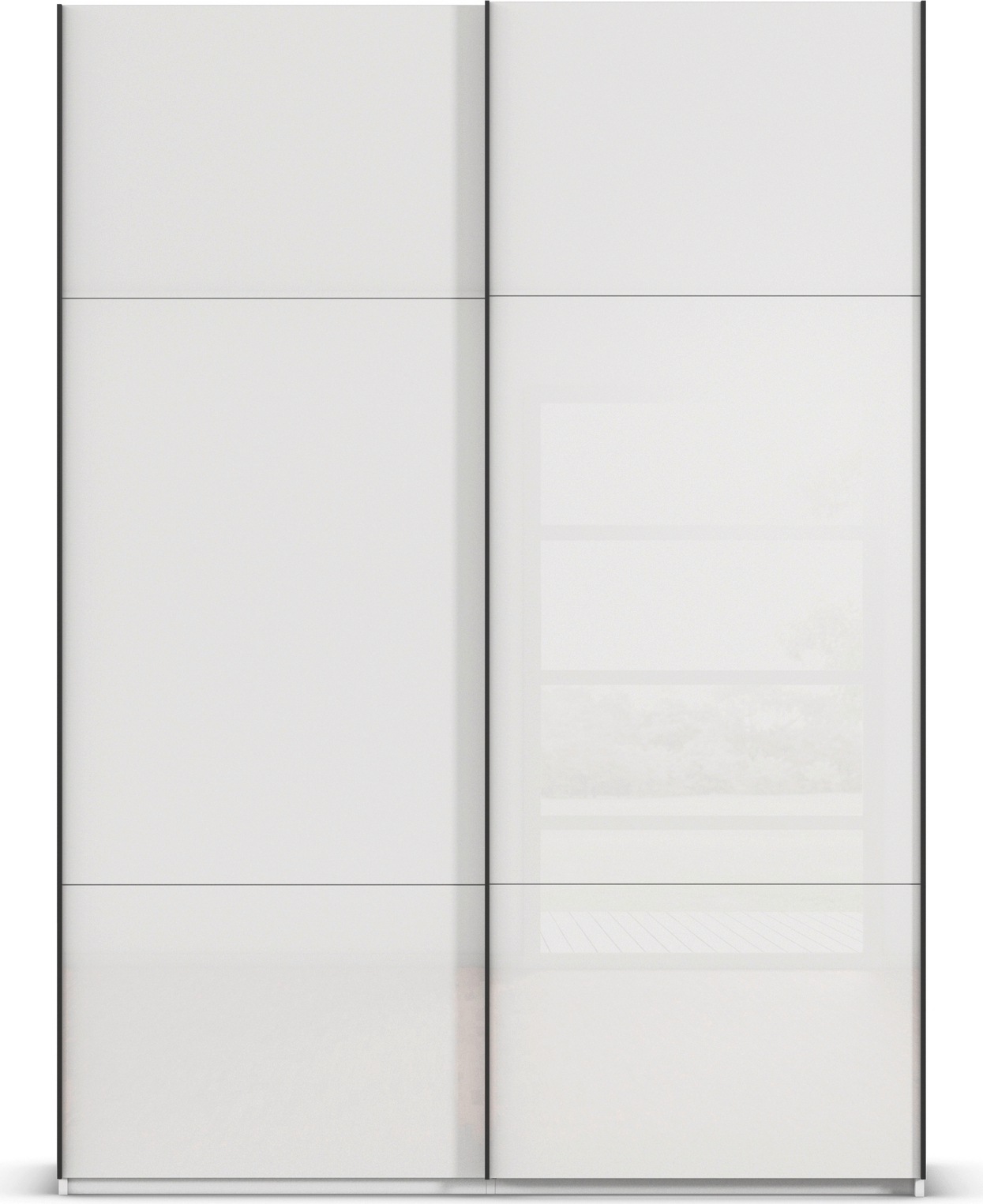 rauch Schwebetürenschrank »Kleiderschrank Schrank Garderobe Schlafzimmerschrank CONTIDO«, (in 3 verschiedenen Ausstattungen BASIC/CLASSIC/PREMIUM), aus hochwertigem Material in 6 Breiten 2 Griff-Farben MADE IN GERMANY