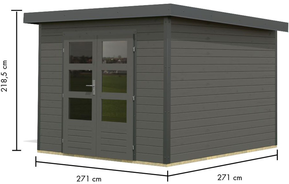 Karibu Gartenhaus »Pluto 6 A«, aus hochwertigen Materialien