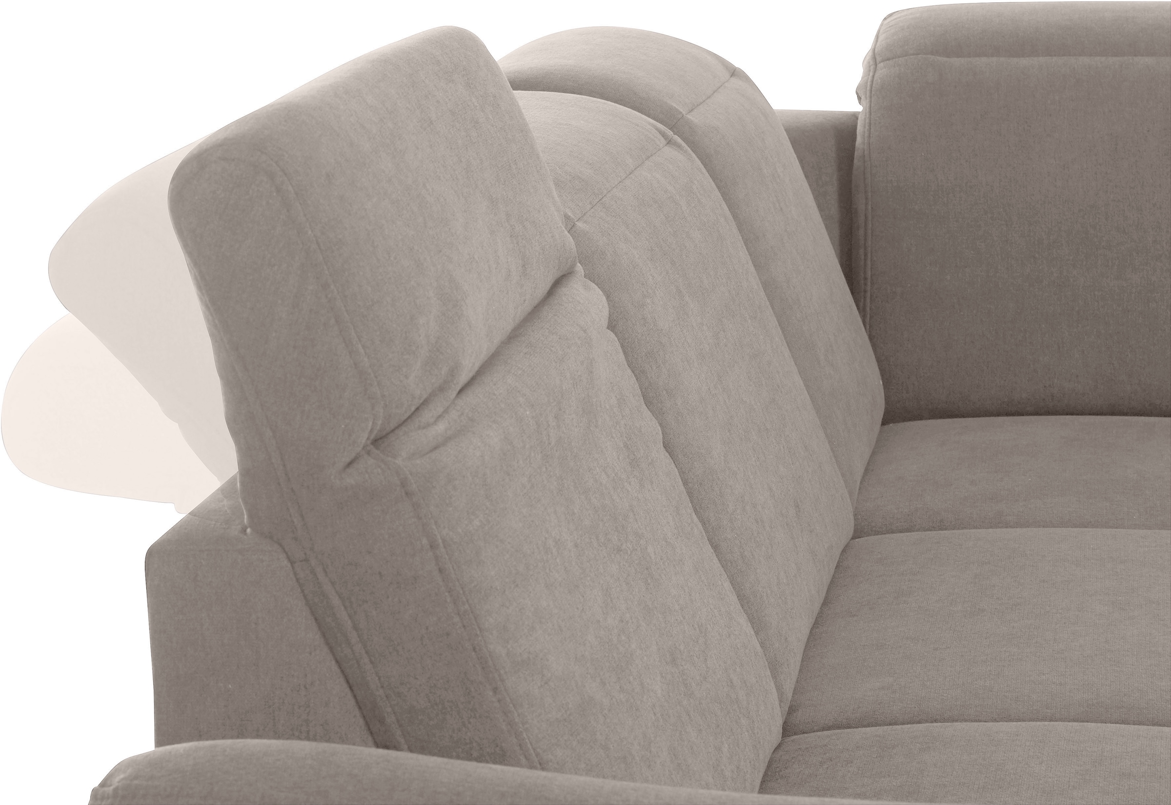 sit&more Ecksofa »Darwin L-Form«, inklusive Federkern, wahlweise mit Kopfteilverstellung, Bettfunktion