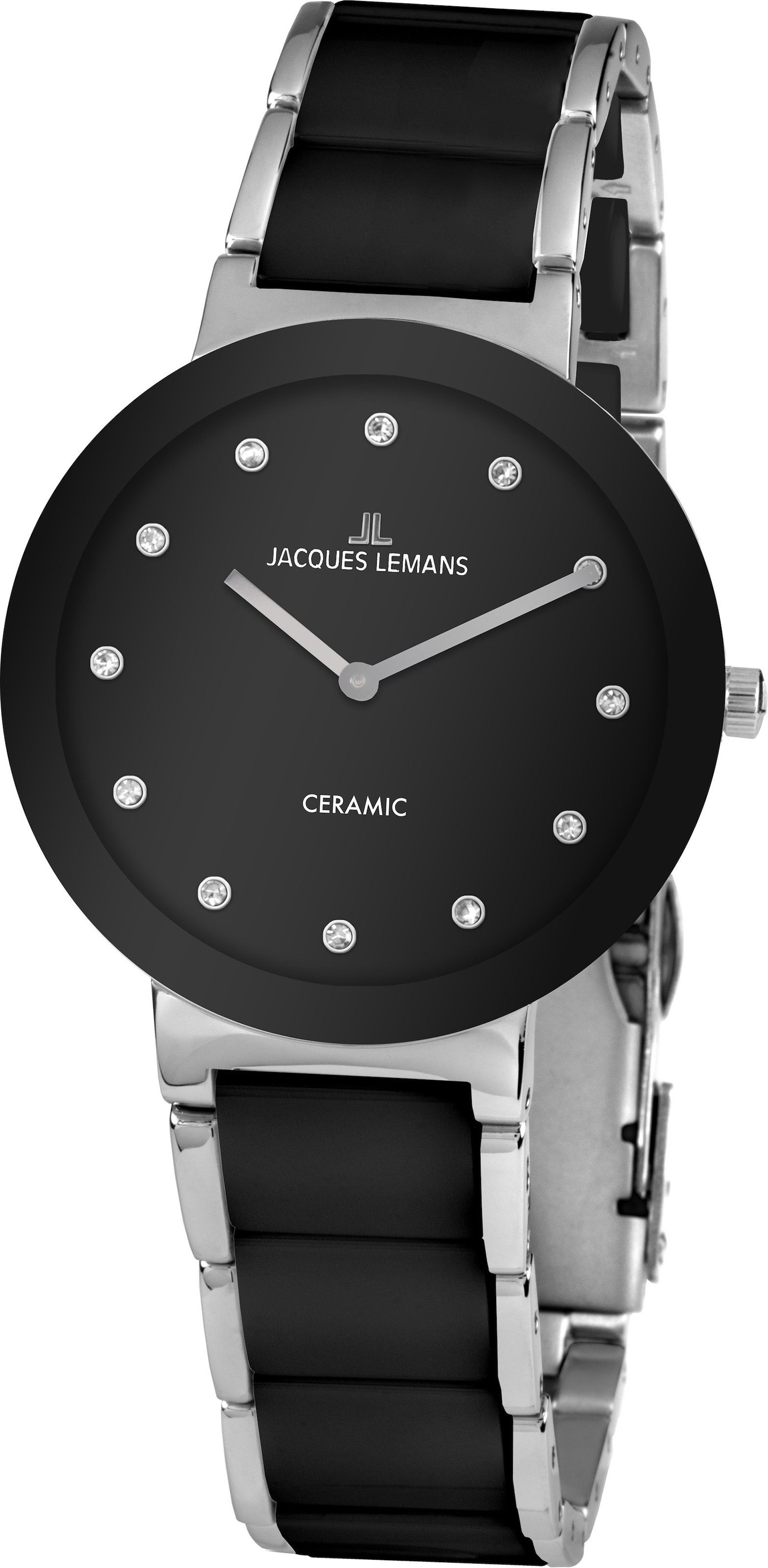 Jacques Lemans Quarzuhr »High-Tech Ceramic, 42-7G«, Armbanduhr, Damenuhr, gehärtetes Crystexglas