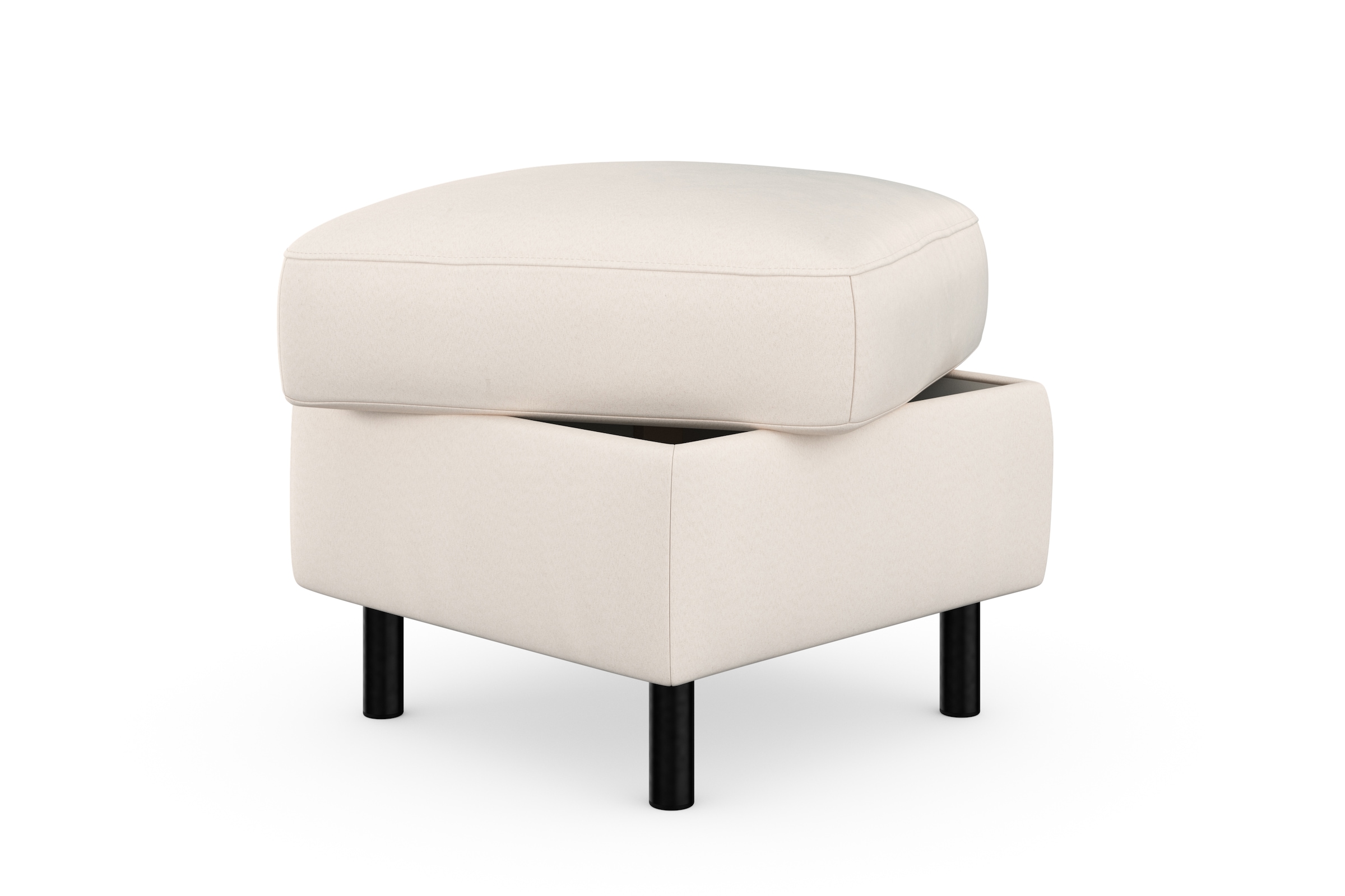 sit&more Stauraumhocker »Sinatra«, Sitzfläche ist abnehmbar, mattschwarze Metallfüße