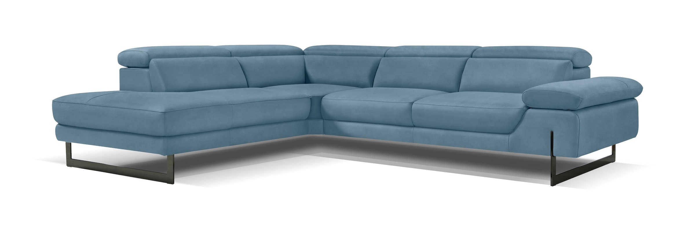 Egoitaliano Ecksofa »Queenie, extravagantes Sofa mit erstklassigem Sitzkomfort«, mit verstellbarer Armlehne und Kopfteilen für Wohlfühlkomfort