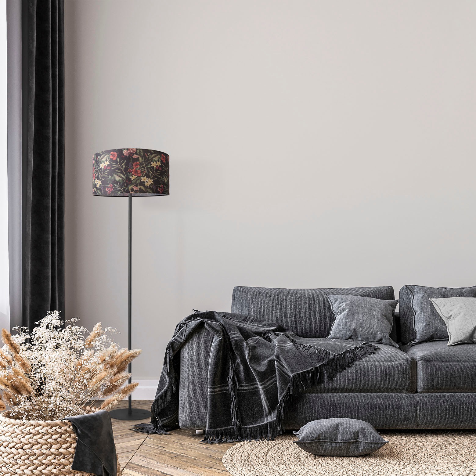 Paco Home Stehlampe »Luca Flower«, Leuchtmittel E27   ohne Leuchtmittel, St günstig online kaufen