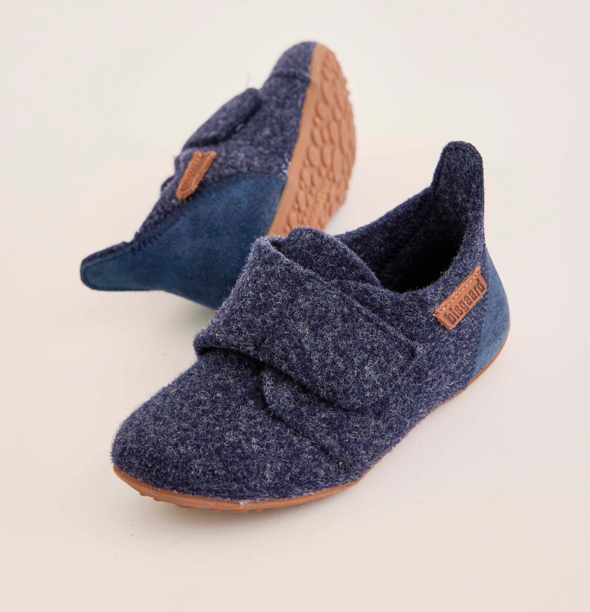 Bisgaard Hausschuh »casual wool«, Klettschuh mit Lammwolle gefüttert, Größenschablone zum Download