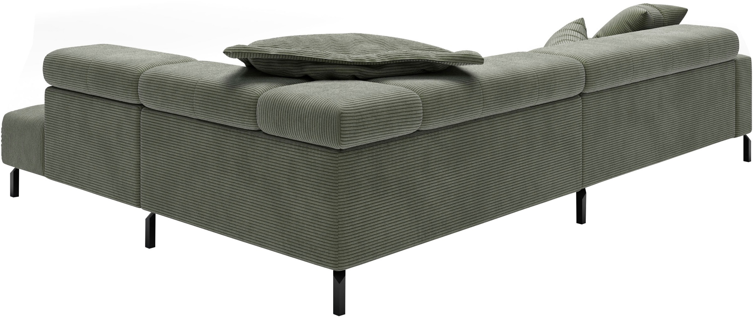 Places of Style Ecksofa »Claya, L-Form, incl. Kopfteilverstellung, Breite 311 cm«, wahlweise elektrischer Sitzvorzug
