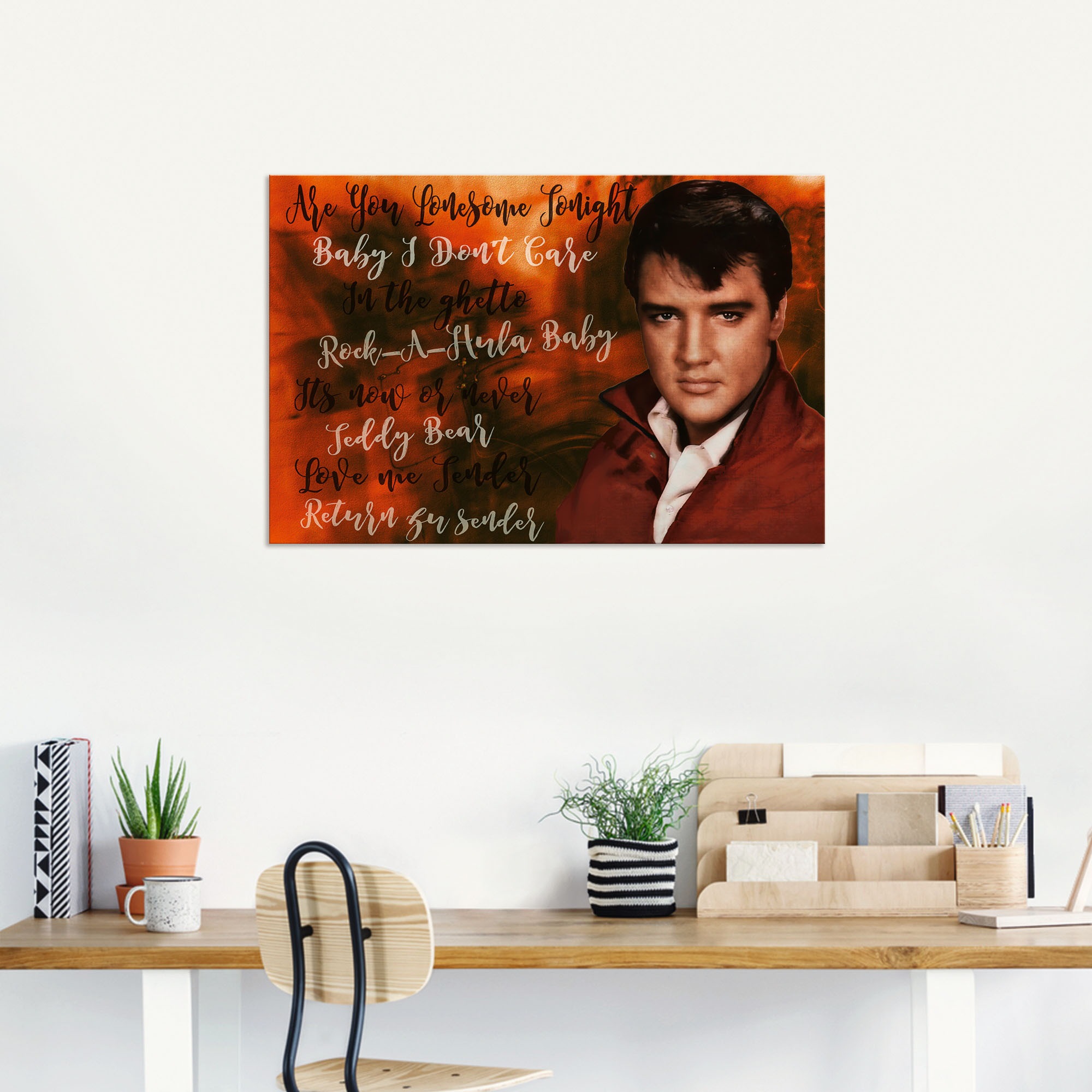 Artland Wandbild »Elvis Star«, Bilder von berühmten Musikern, (1 St.), als Alubild, Outdoorbild, Poster in verschied. Größen