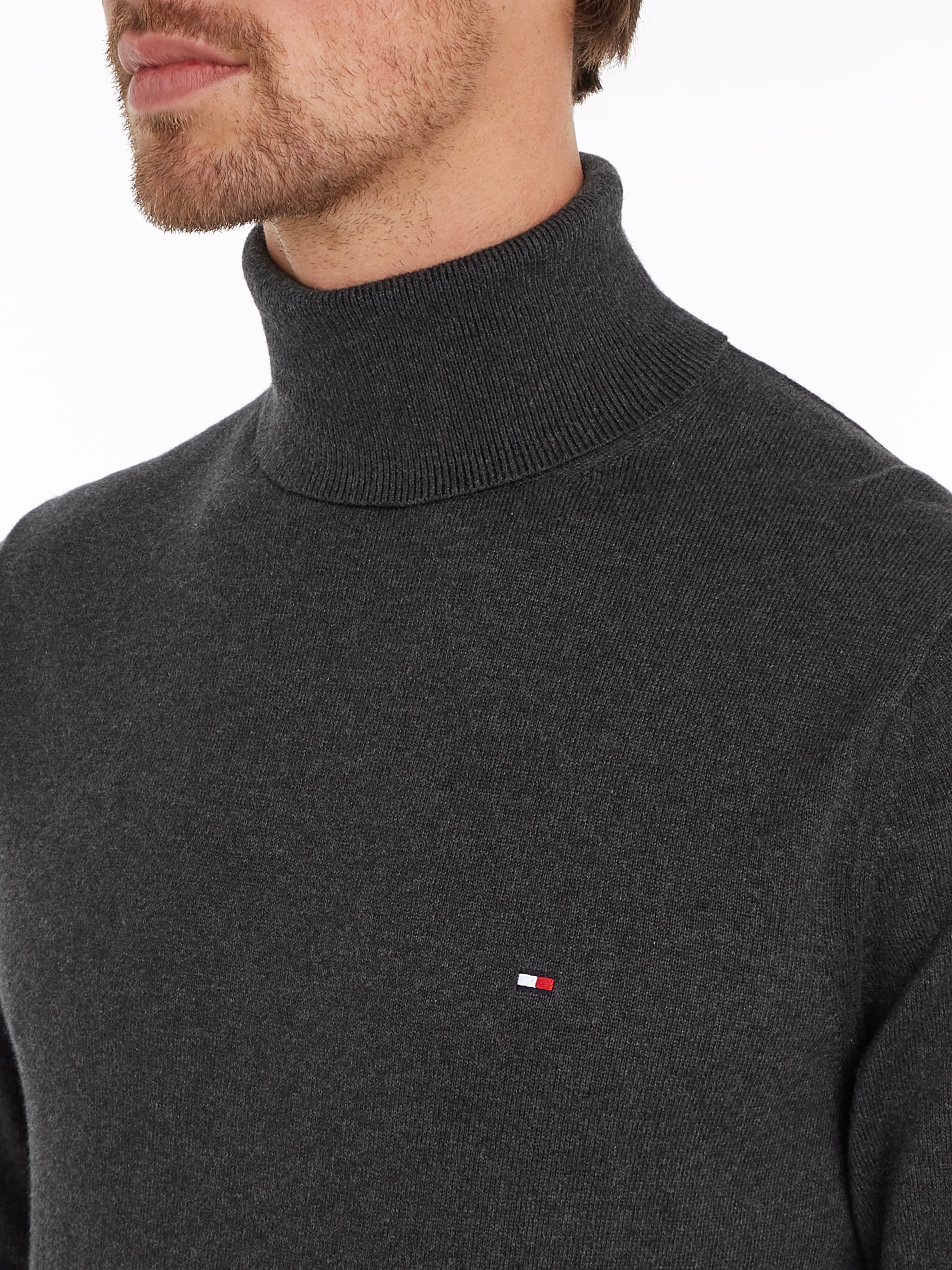 Tommy Hilfiger Rollkragenpullover »PIMA ORG CTN CASHMERE ROLL NECK«