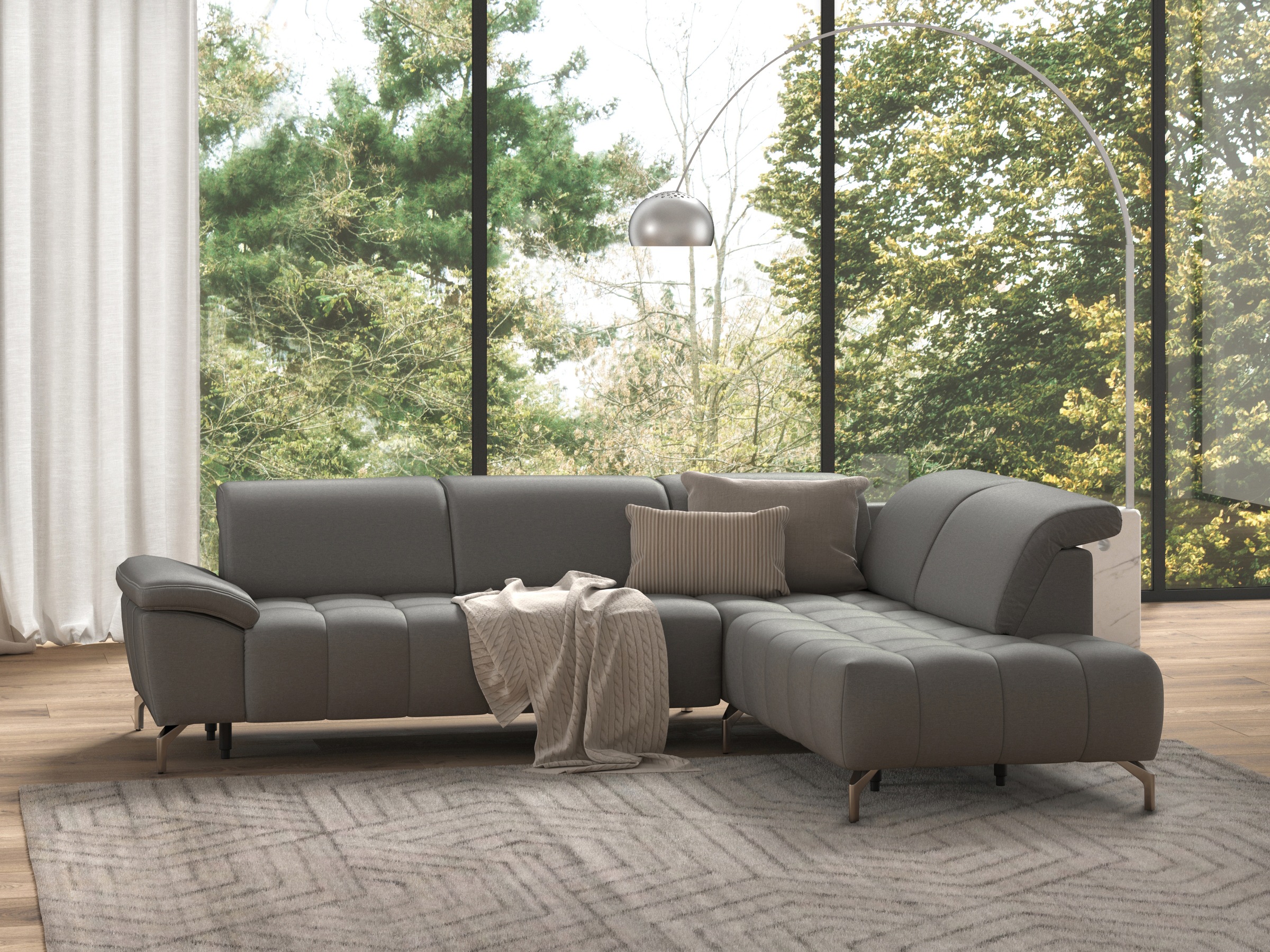 sit&more Ecksofa »Cool L-Form«, wahlweise mit Kopfteilverstellung und Vorzi günstig online kaufen