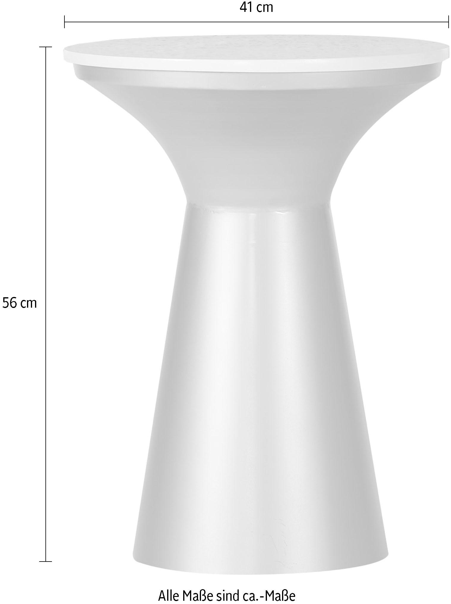 Leonique Beistelltisch »Menton« mit goldfarbenem Gestell und Terazzo Platte, in elegantem Design