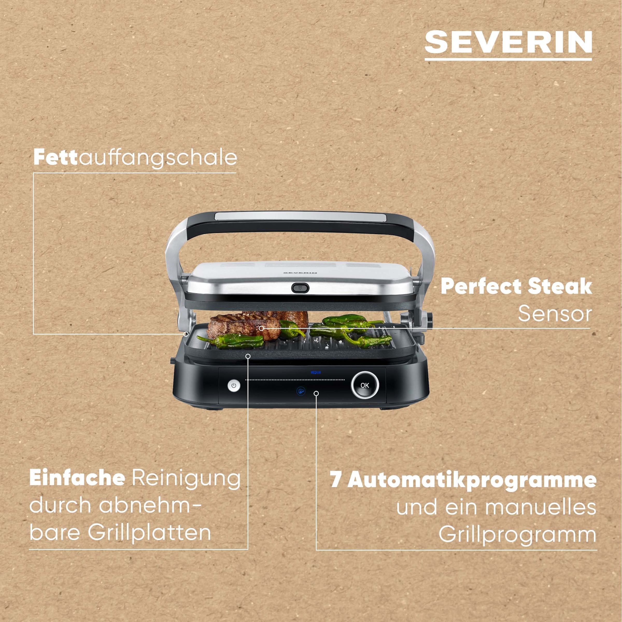 Severin Kontaktgrill »KG 2395« 1800 W