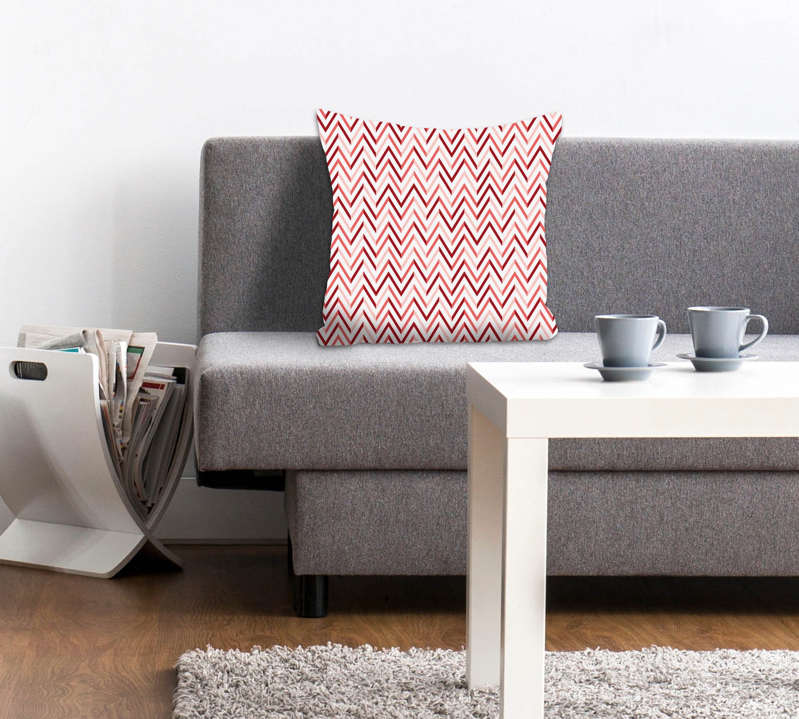 queence Dekokissen »Aron«, Kissenhülle,Zick-Zack Muster,Pink,Rosa,Geometris günstig online kaufen