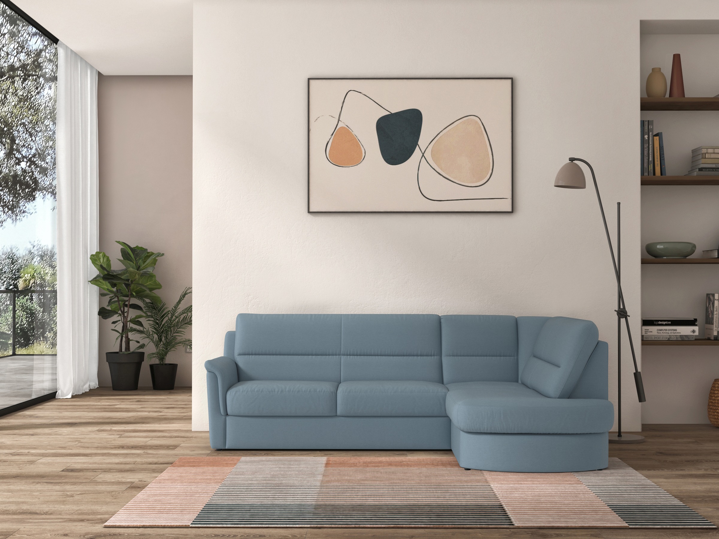 sit&more Ecksofa »Panini L-Form«, wahlweise mit Bettfunktion und Bettkasten