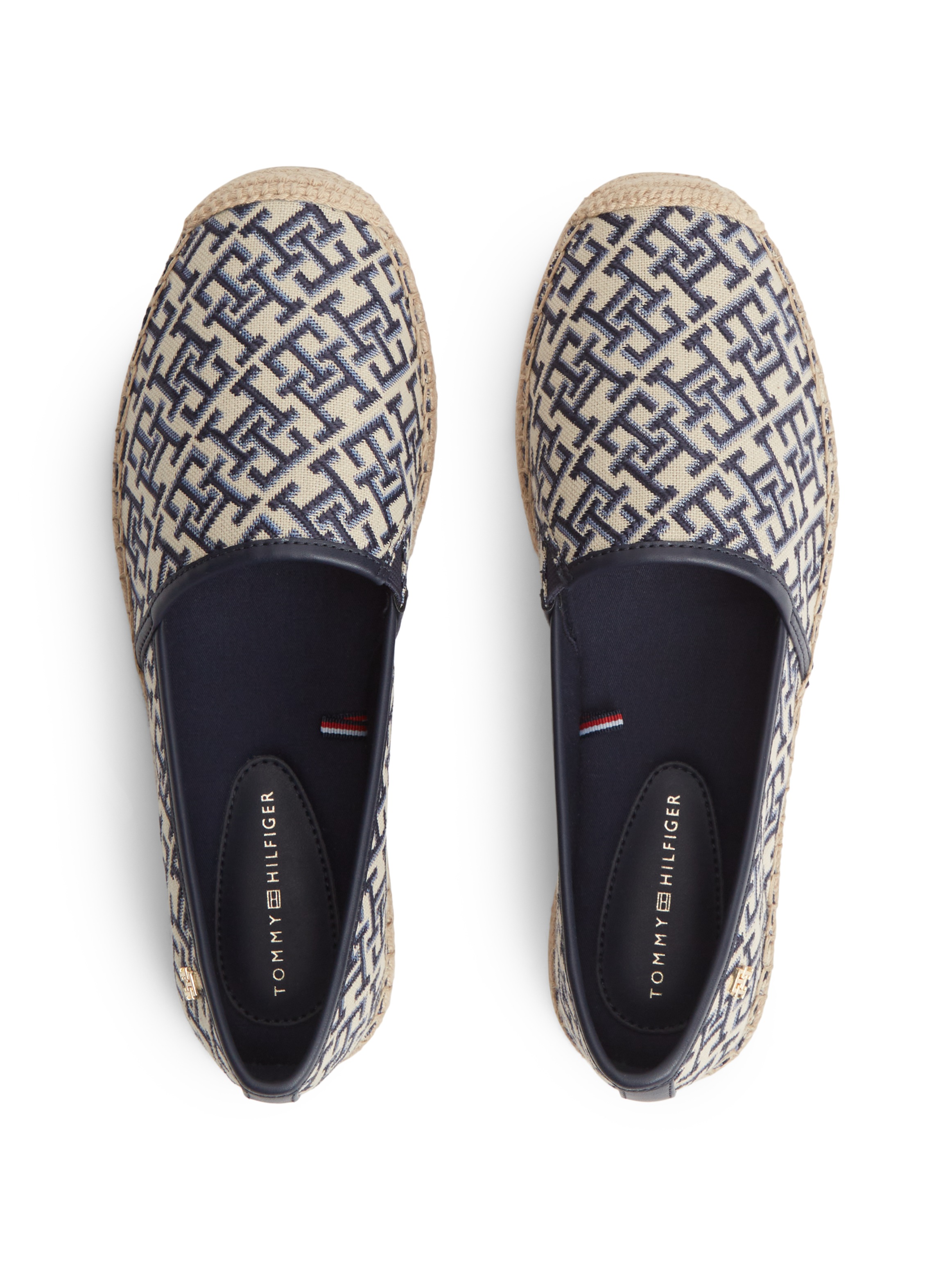 Tommy Hilfiger Espadrille »TH MONOGRAM JACQUARD ESPADRILLE«  Sommerschuh, Slipper, Schlupfschuh mit TH-Allover-Logodruck