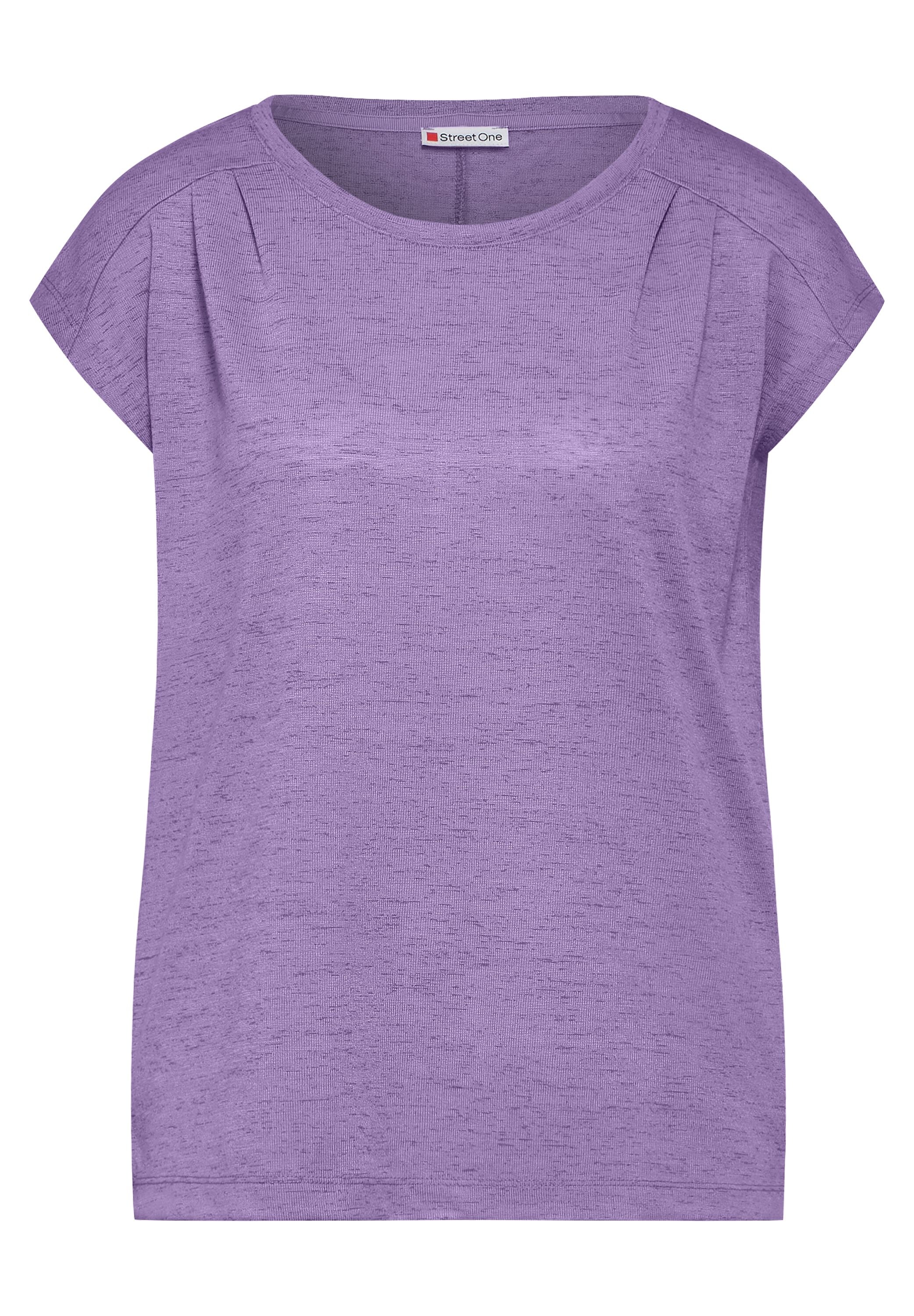 STREET ONE Shirttop, mit Leinen Melange Optik