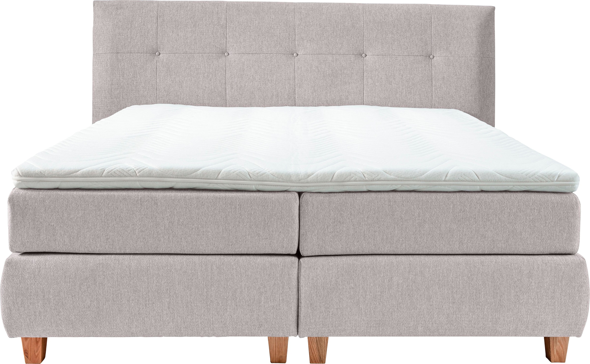 alina Boxspringbett »Luella«, ADA trendline Boxspringbett, inkl. Matratze und Viscoschaum-Topper
