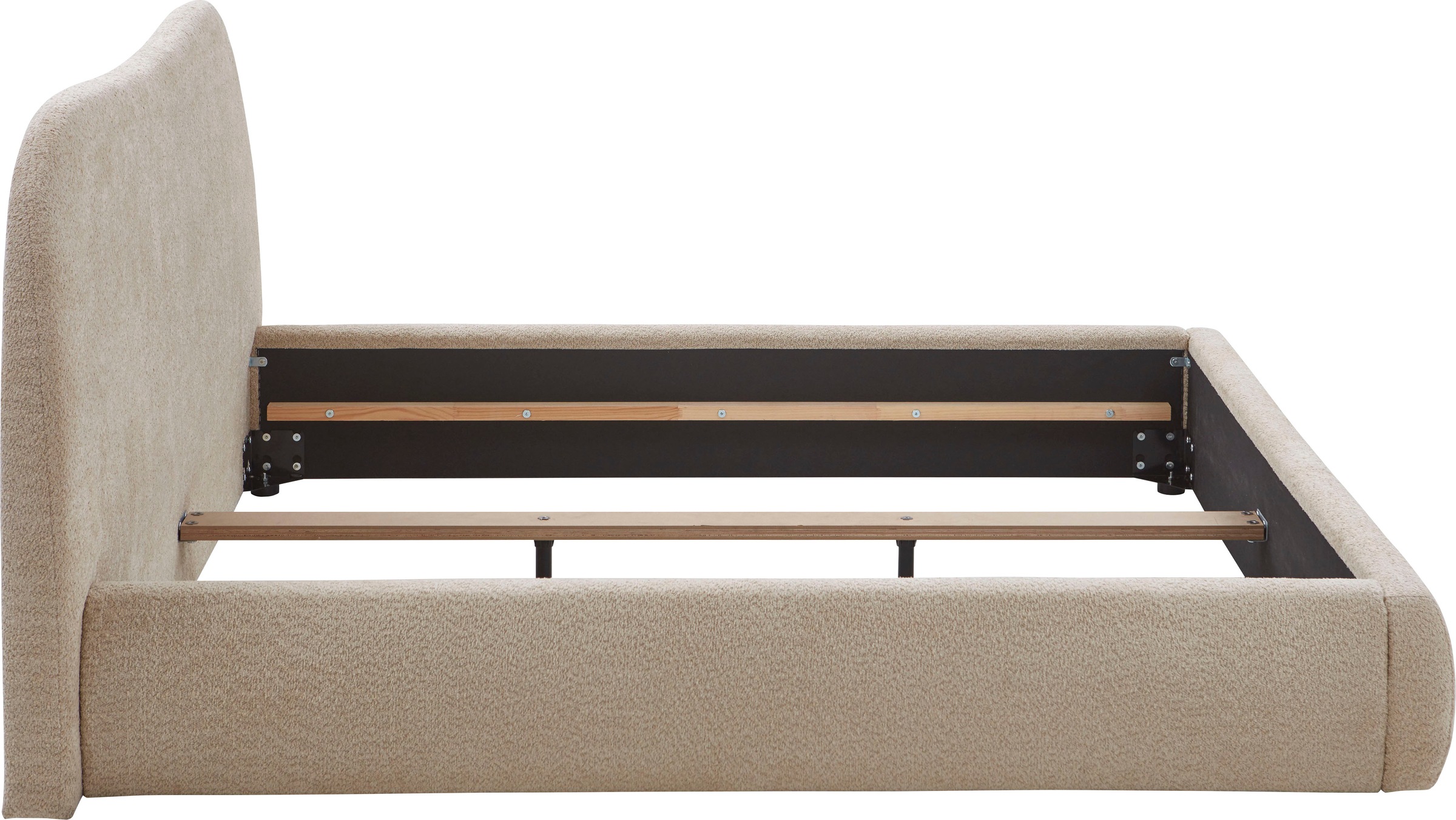 ATLANTIC home collection Polsterbett »Sophie«, mit oder ohne Stauraum, hochwertiger Bouclé-Bezug