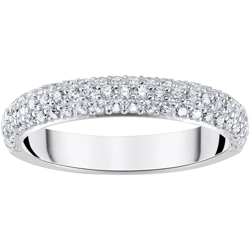 THOMAS SABO Fingerring »Schmuck Silber 925 Ring« mit Zirkonia (synth.) silberfarben-kristallweiß 60 Ring mit weißem Zirkonia-Pavé