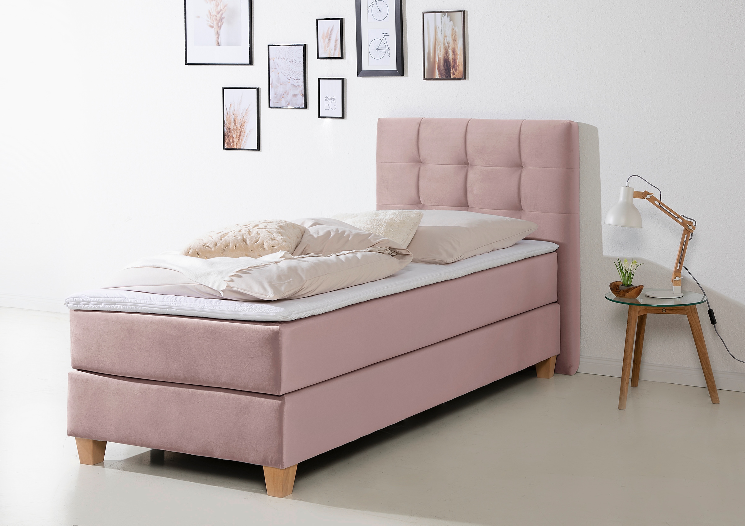 Home affaire Boxspringbett "Moulay" inkl. Topper, in 3 Härtegraden, TFK auc günstig online kaufen