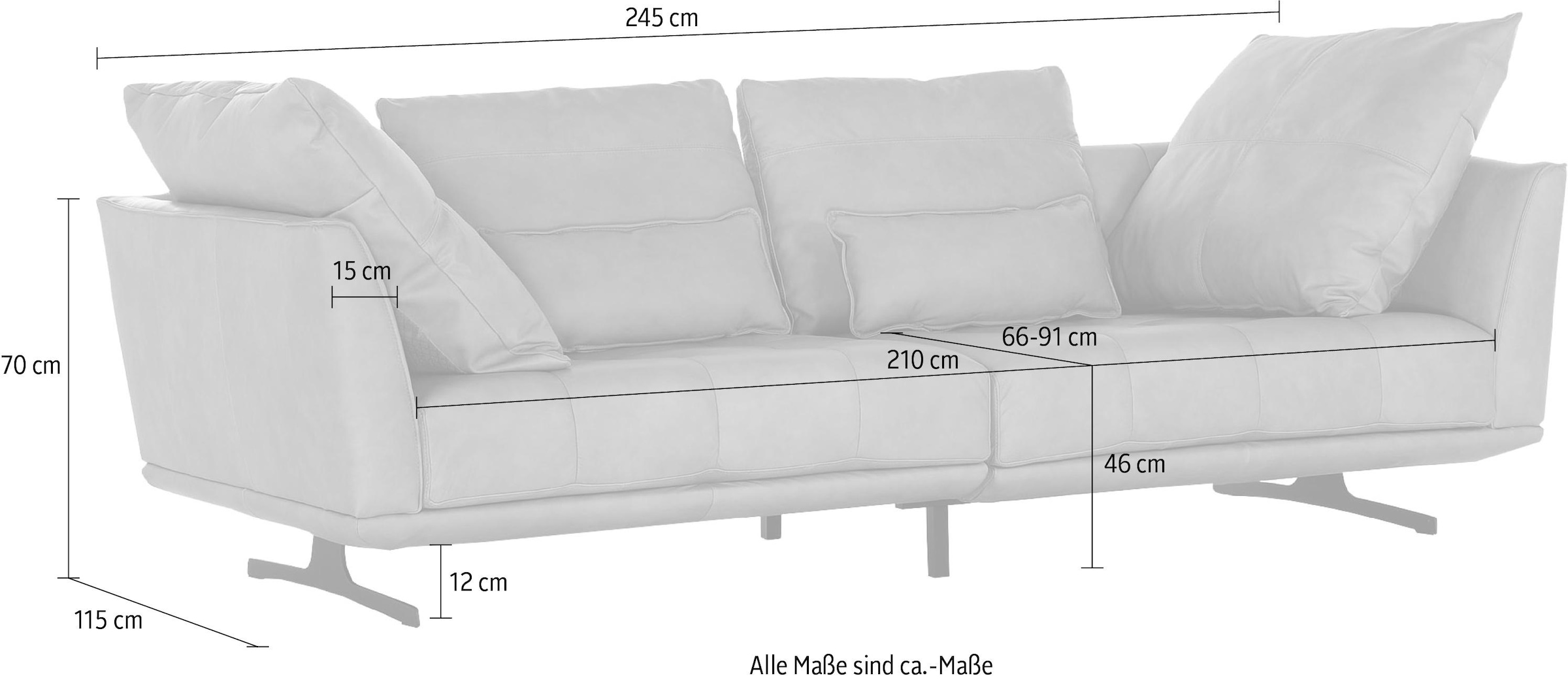 Places of Style Big-Sofa "One", mit modernen Kufenfüßen günstig online kaufen