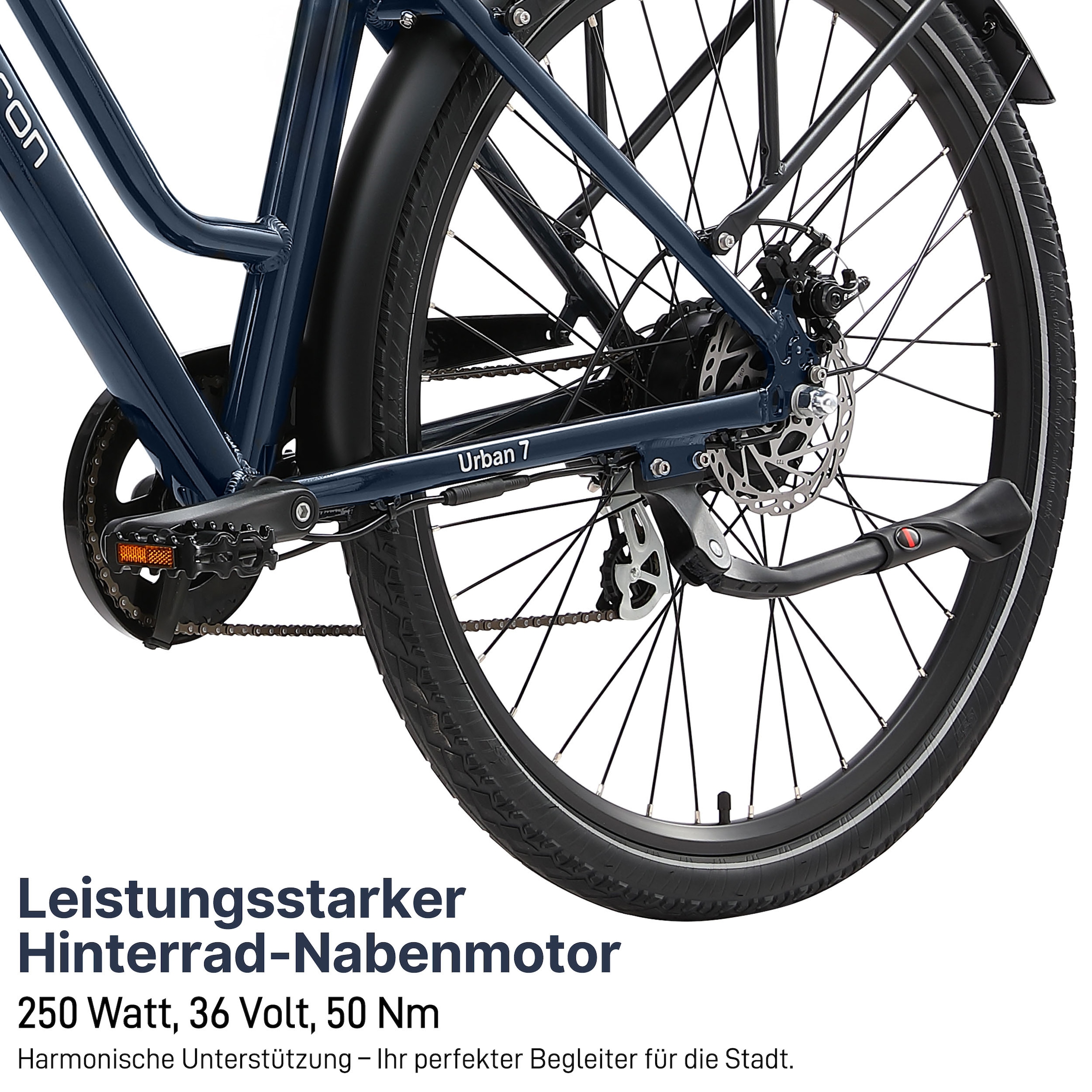 Maxtron »Maxtron Urban 7 E-Citybike 28 Zoll« 7 Gang Shimano Altus Schaltwerk Kettenschaltung Heckmotor 250 W Packung,  Tiefeinsteiger für Damen