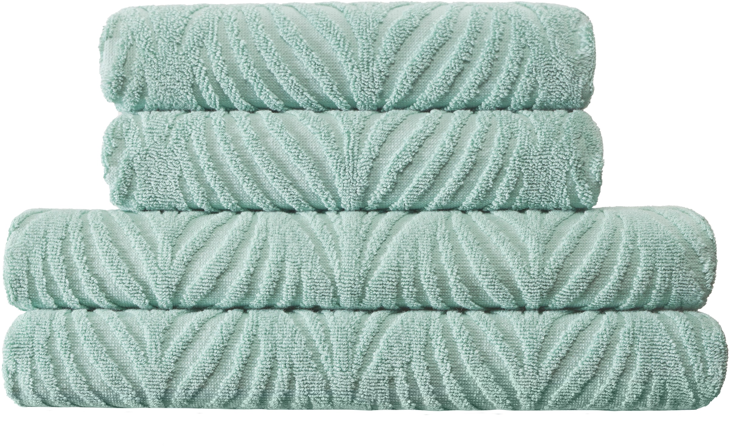 Kleine Wolke Handtuch Set »Leaf«, Set, 4 tlg., Frottier, 100% Baumwolle, Bl günstig online kaufen