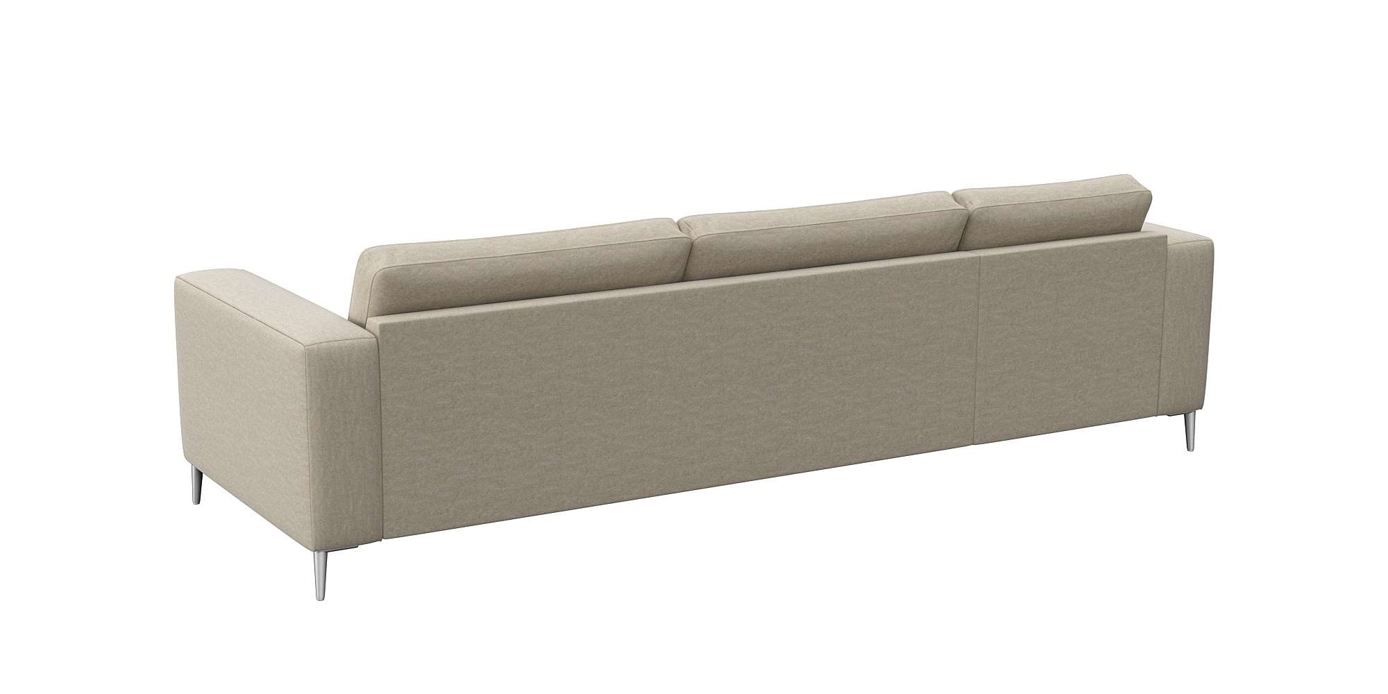 FLEXLUX Ecksofa »Fiore, super Sitzkomfort durch Kaltschaum im Sitz, L-Form«, breite Armlehnen, Kaltschaum, Füße Alu