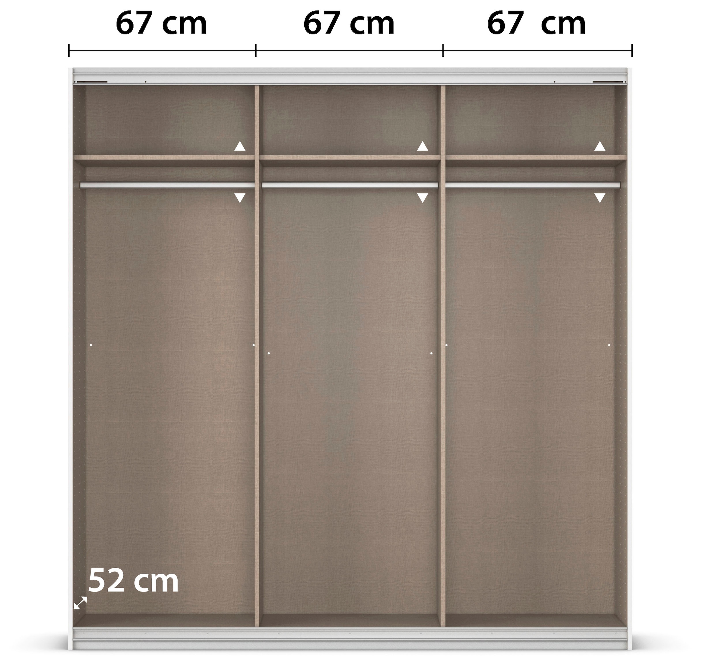 rauch Schwebetürenschrank »Kleiderschrank Schrank Garderobe KOLUNA Hochglanz-Front und Spiegel« 3 Ausstattungen BASIC/CLASSIC/PREMIUM (inkl. SOFT-CLOSE-FUNKTION),  Breiten 203/271/315/360 cm Höhen 210/229 cm MADE IN GERMANY