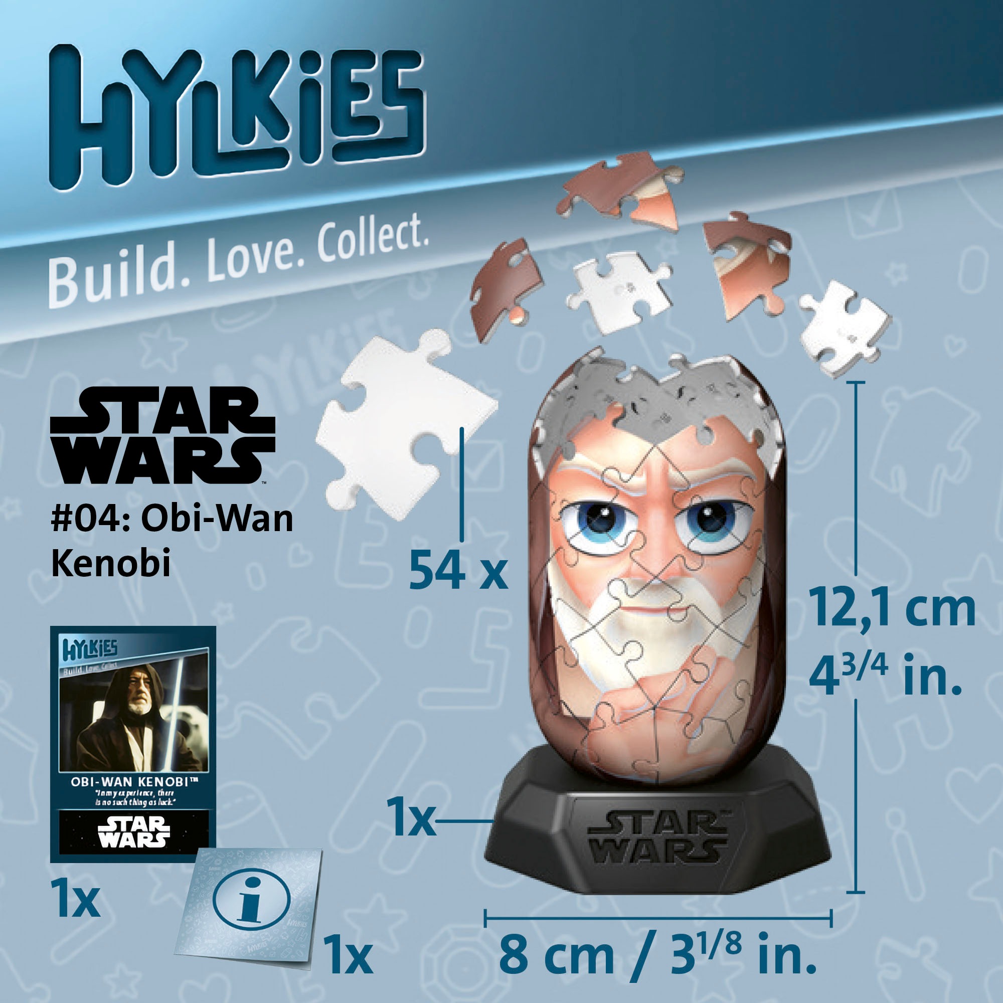 Ravensburger 3D-Puzzle »Star Wars Hylkies Sammelfigur #04 Obi-Wan Kenobi«, Made in Europe