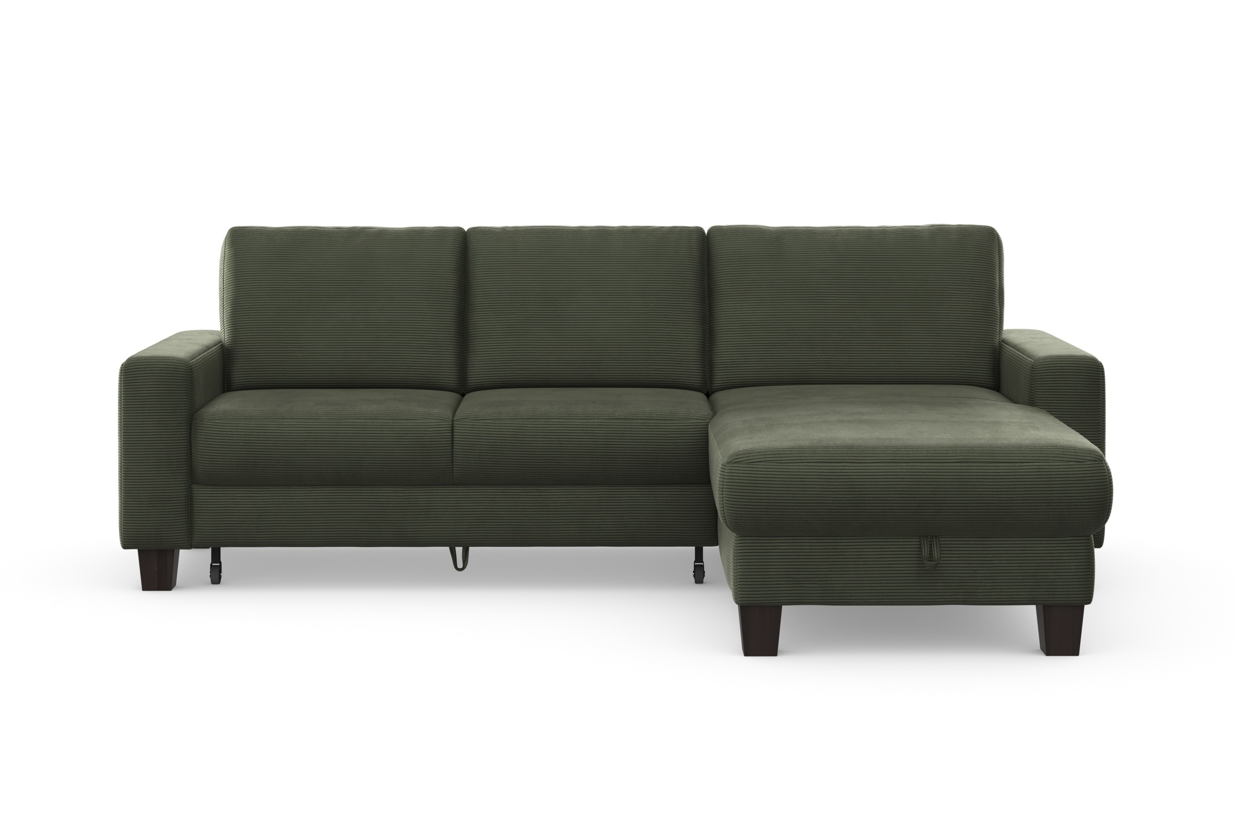Home affaire Ecksofa »Summer L-Form«, mit Recamiere, mit oder ohne Bettfunktion und Bettkasten, Cord-Bezug