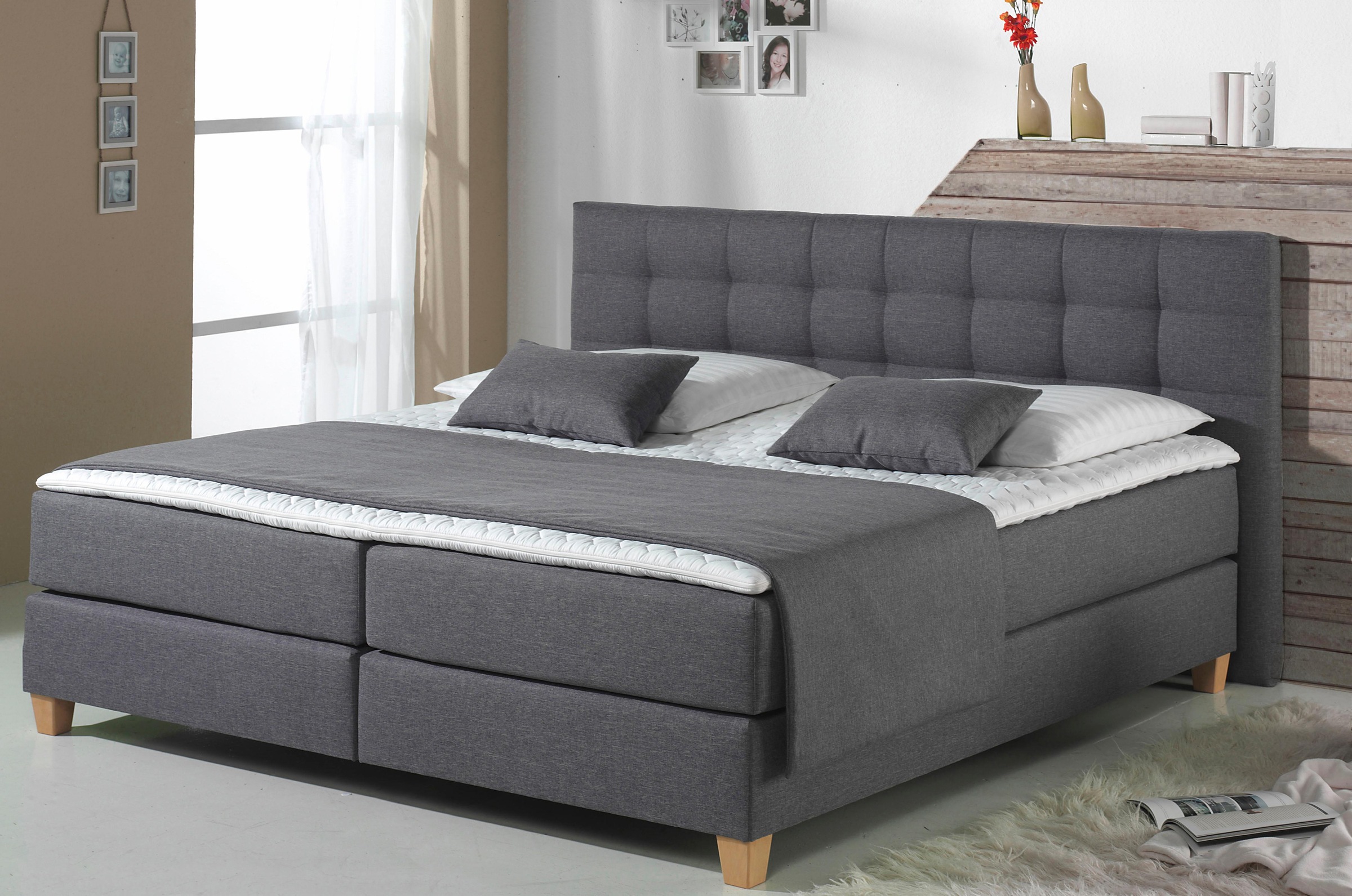 8. Bild von Home affaire Boxspringbett »Moulay«, inkl. Topper, in Überlänge 220 cm, 3 Härtegrade, auch in H4