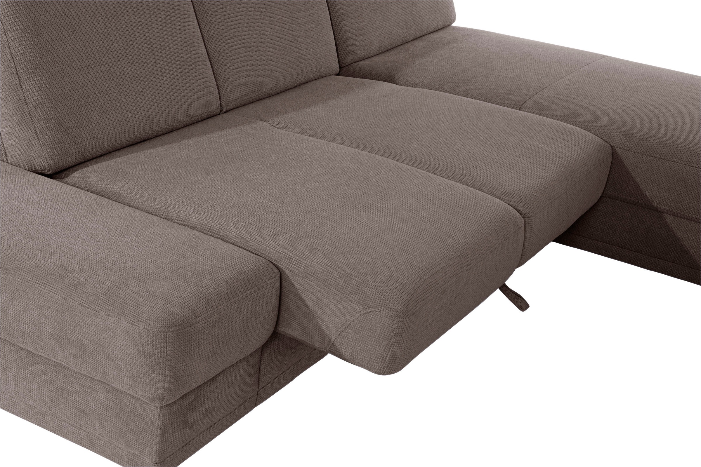 sit&more Ecksofa »Clio L-Form«, wahlweise mit Bettfunktion oder Vorziehsitz und Bettkasten, Federkern