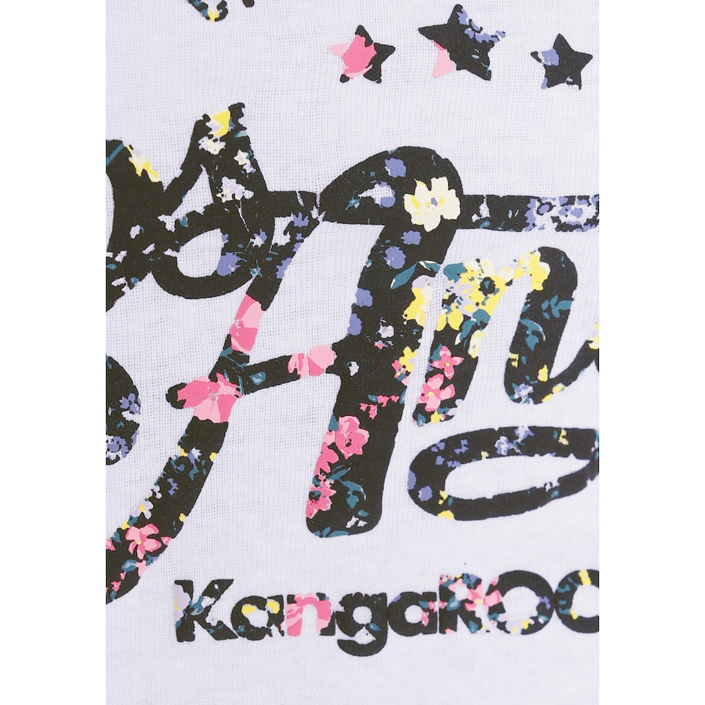 KangaROOS Ripptanktop, mit blumigem Puff-Print