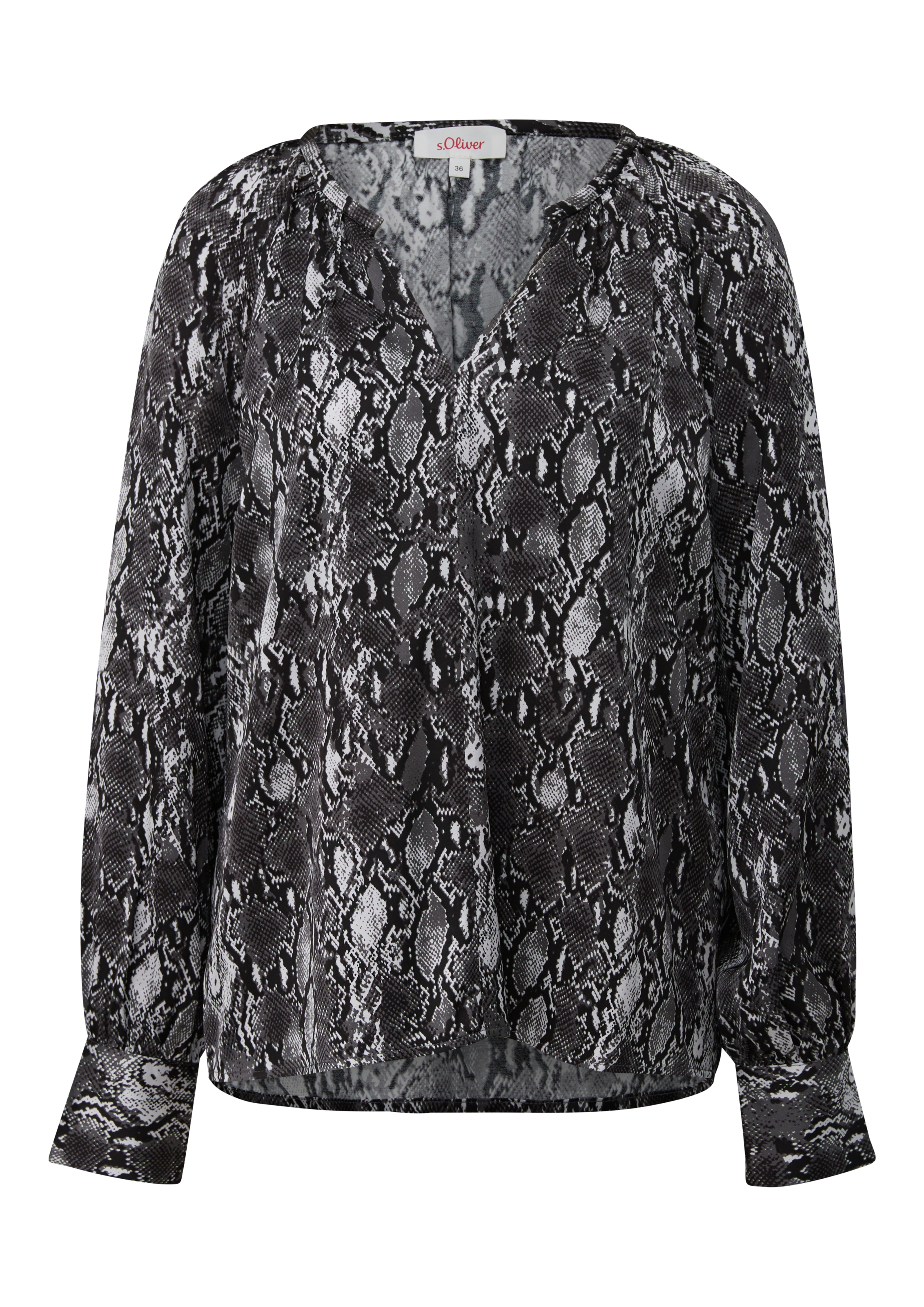s.Oliver Langarmbluse, mit All-Over Print