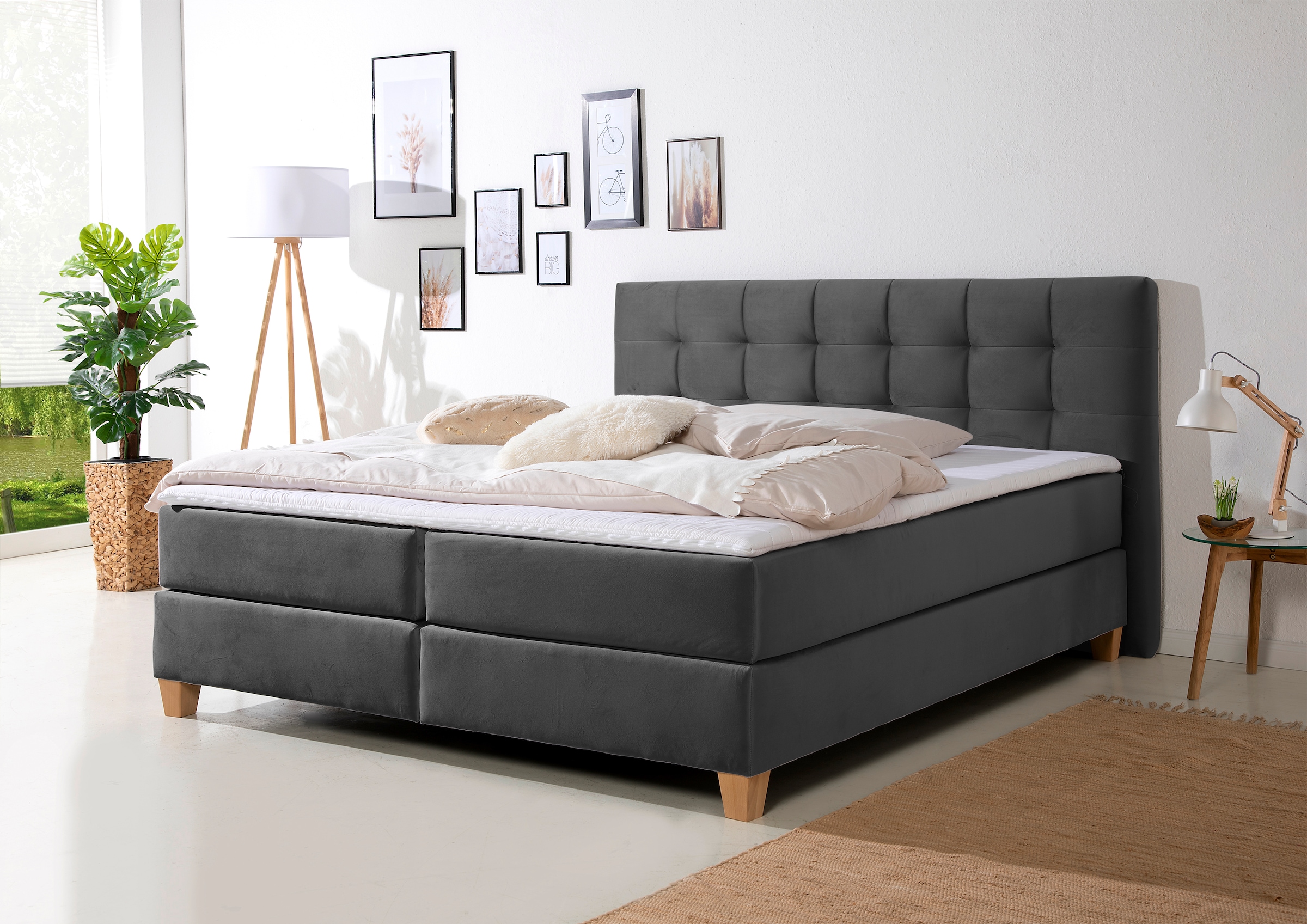 8. Bild von Home affaire Boxspringbett »Moulay«, inkl. Topper, in Überlänge 220 cm, 3 Härtegrade, auch in H4