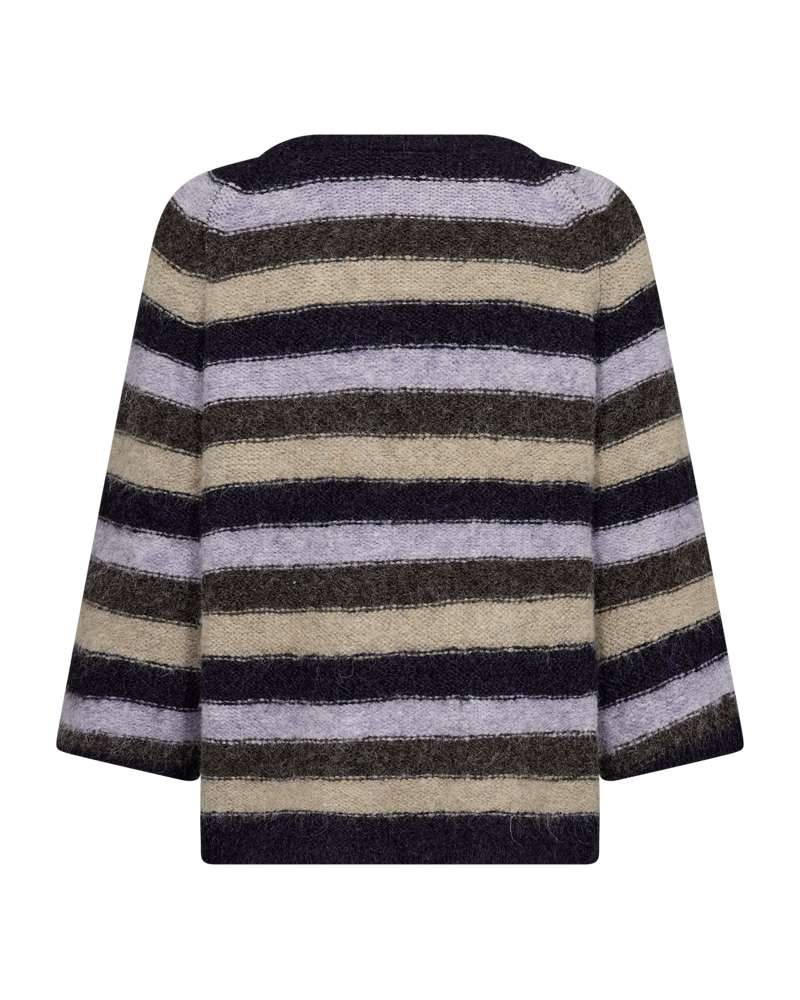 FREEQUENT 3/4 Arm-Pullover »Style Lulu« Strickpullover im Streifen-Look / Rundhals
