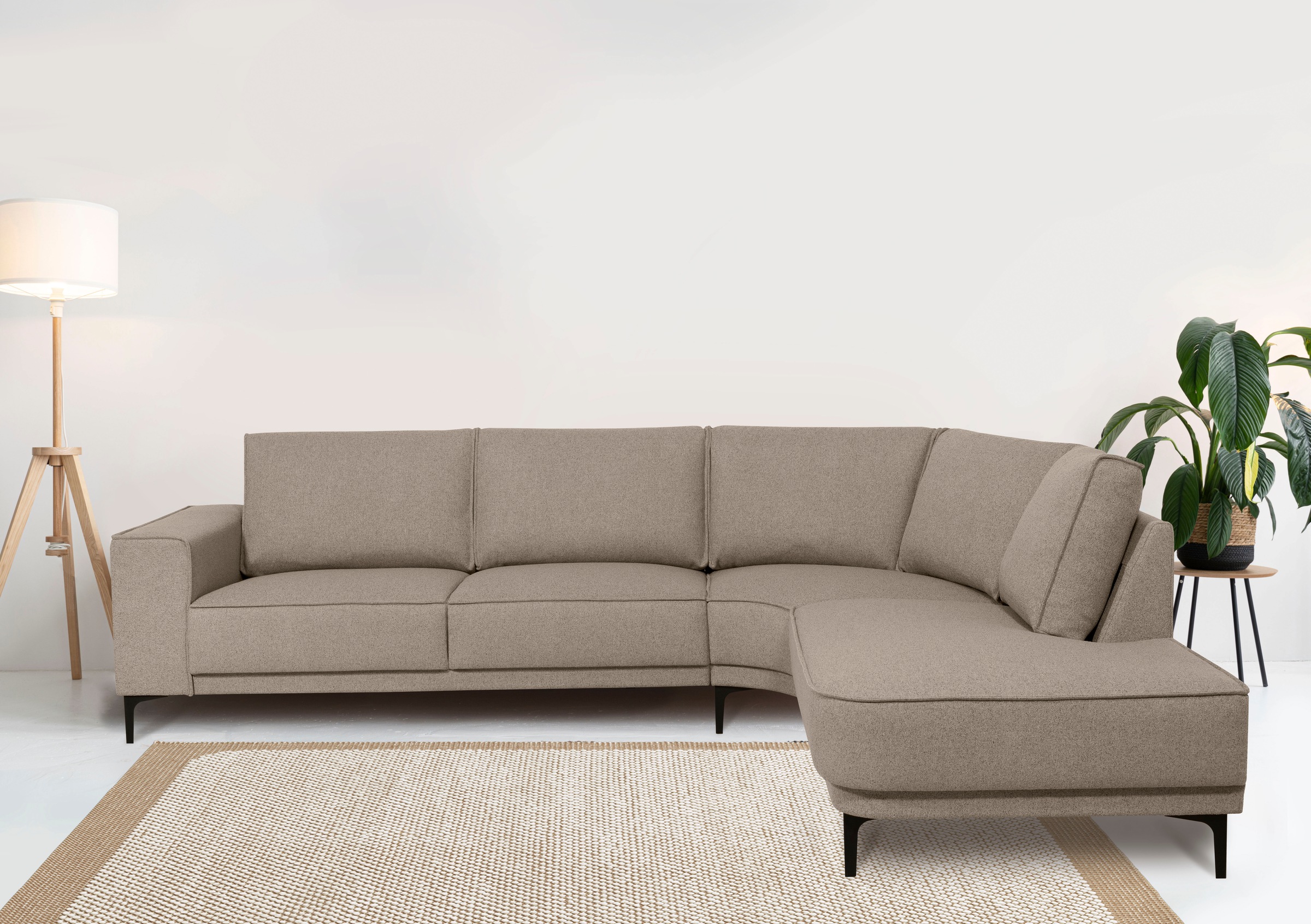 Places of Style Ecksofa »Casina«, mit abgerundeter Ottomane, in einem weich günstig online kaufen