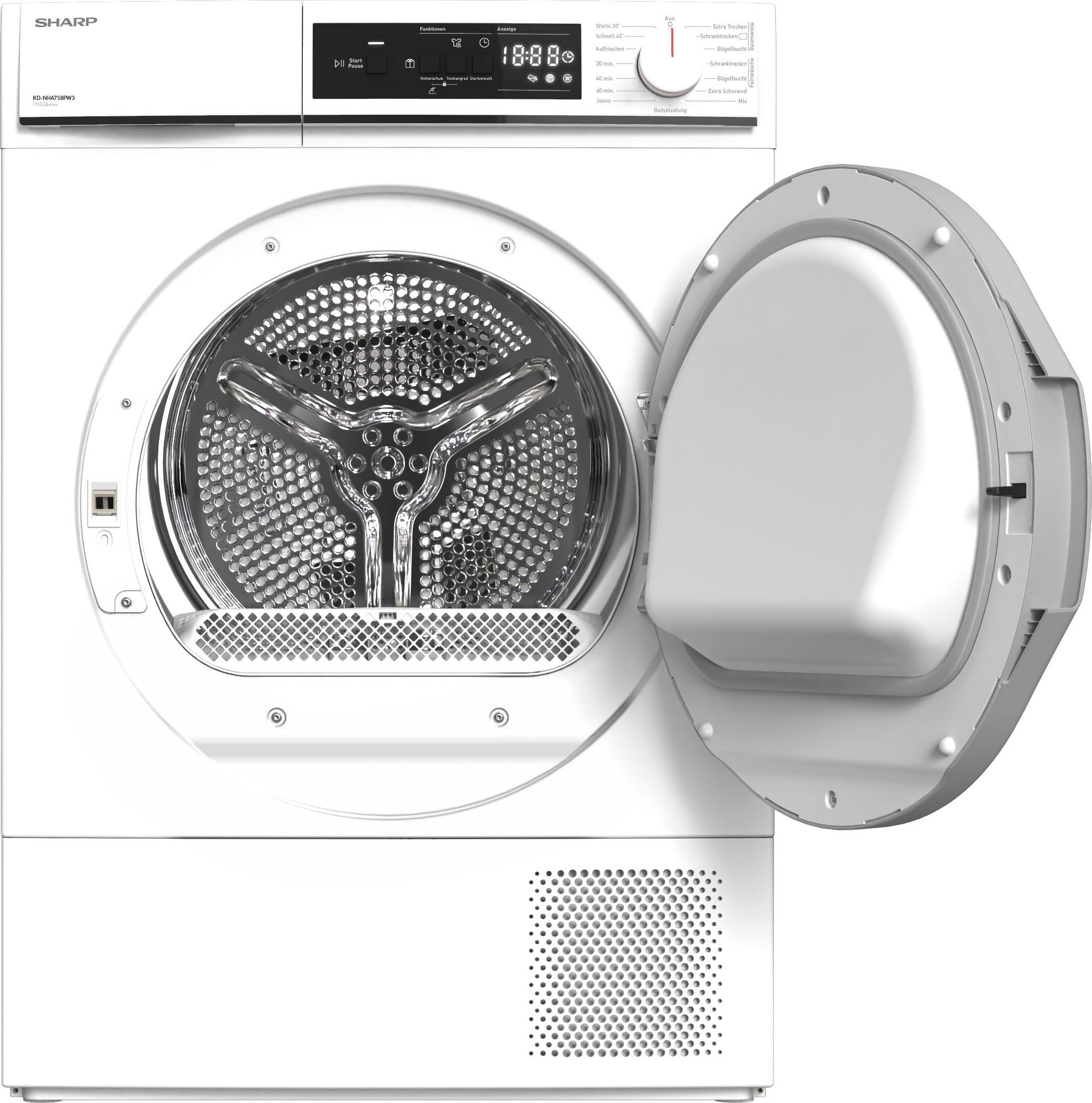 Sharp Wärmepumpentrockner »KD-NHA7S8PW3-DE«, 7 kg