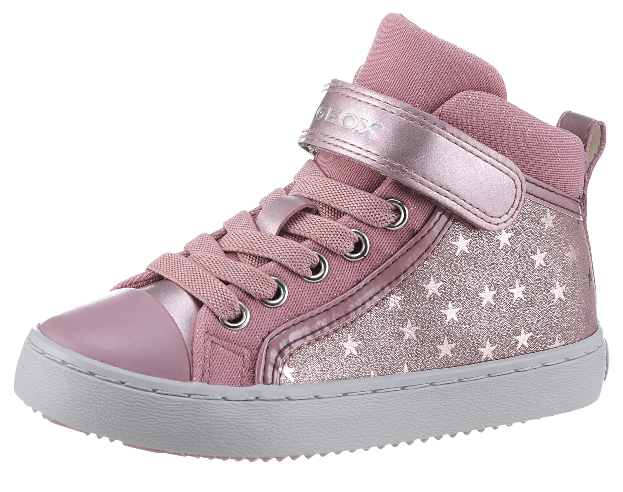 Geox Sneaker »J KALISPERA GIRL I«, High Top Sneaker, Schnürboots, Freizeitschuh mit Gummizug
