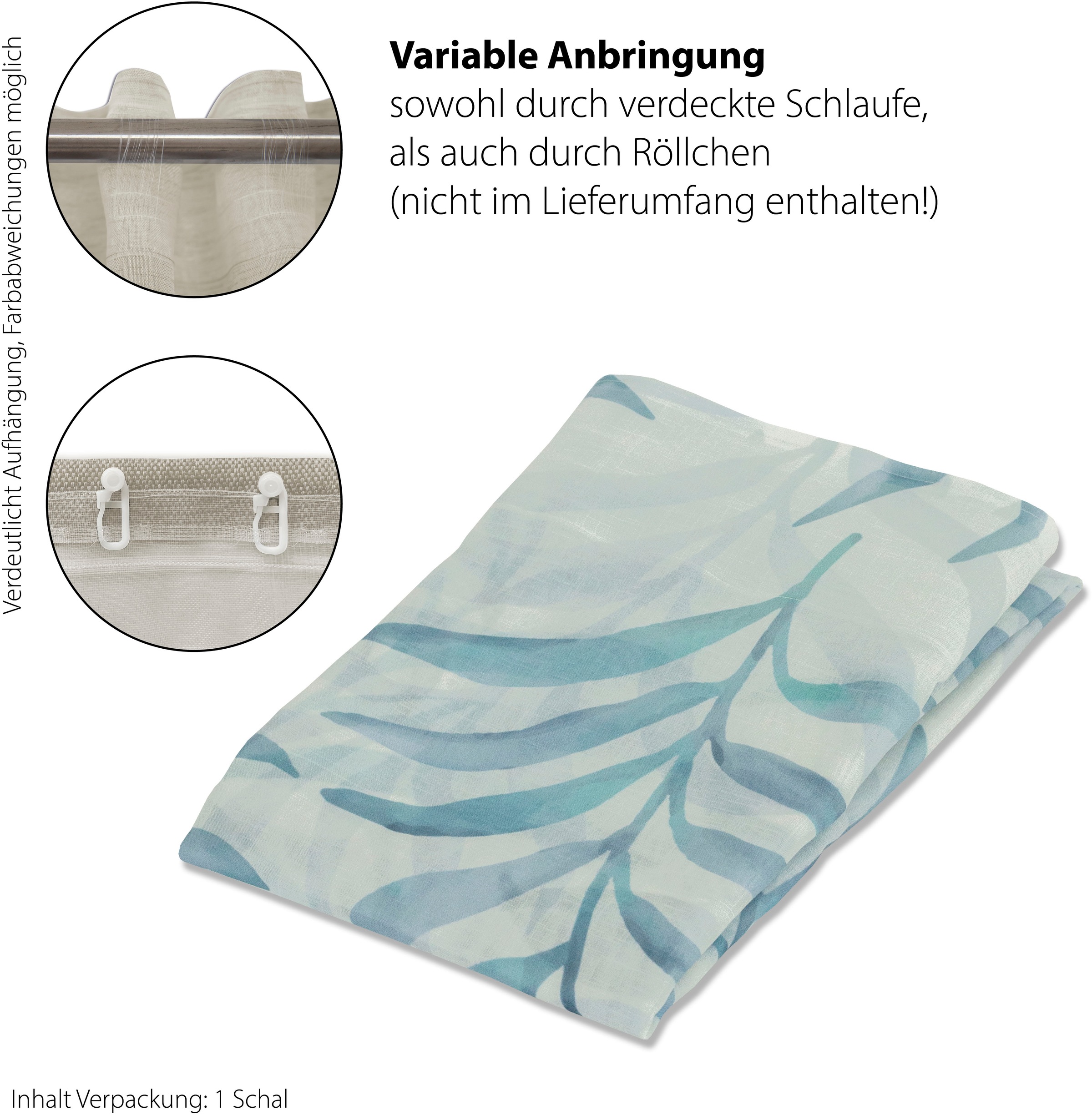 HOMING Gardine »Soma«, (1 St.), floral, Blumen, transparent, Wohnzimmer, Schlafzimmer