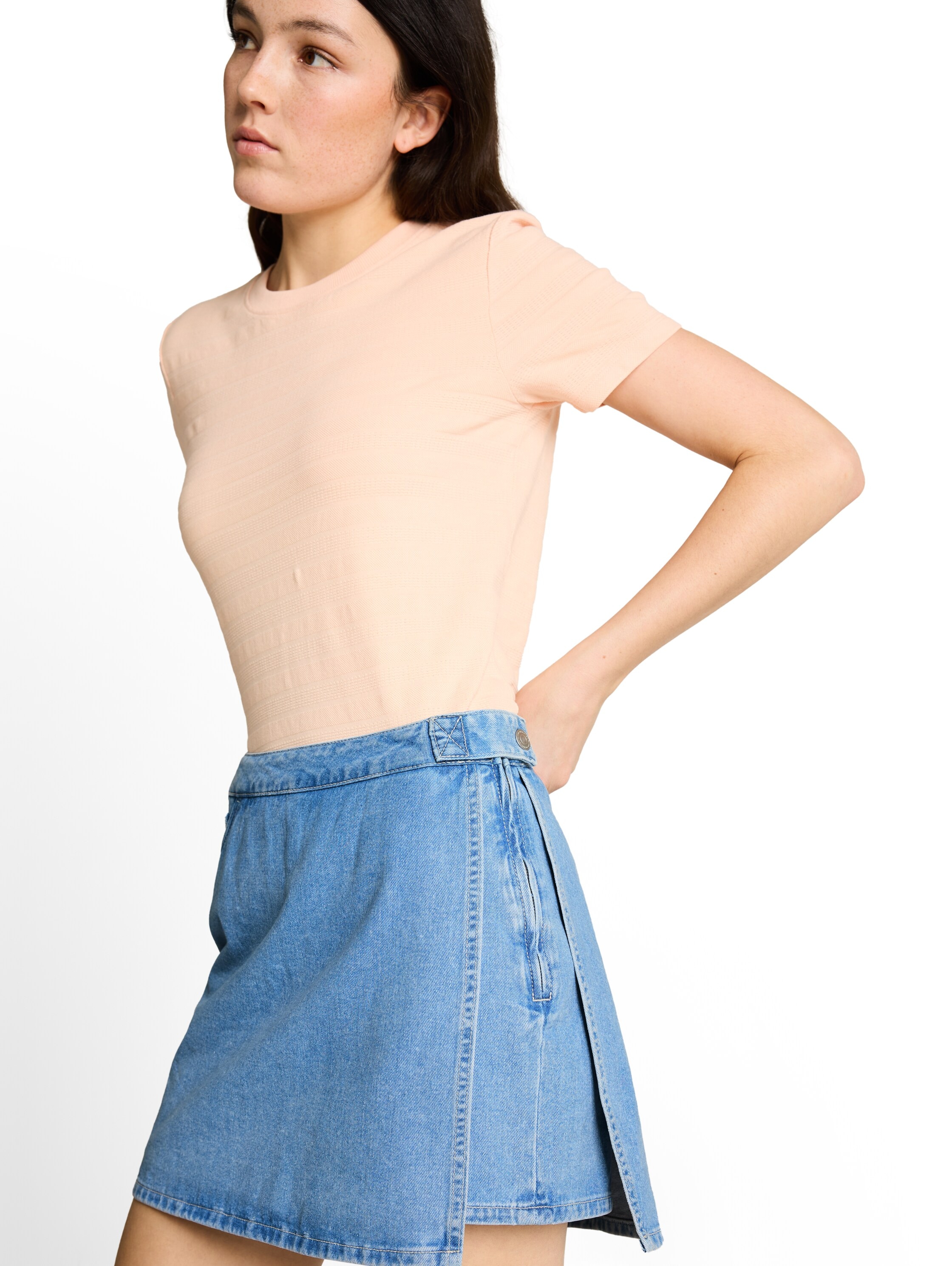TOM TAILOR Denim Jeansshorts Skort mit seitlichem Reißverschluss