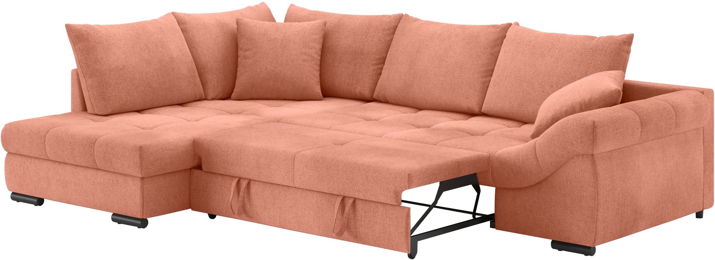 Mr. Couch Ecksofa »Allegro DuraFlex, L-Form«, Hochschläfer-Bettauszug, Kaltschaumpolsterung, bis 140 kg belastbar