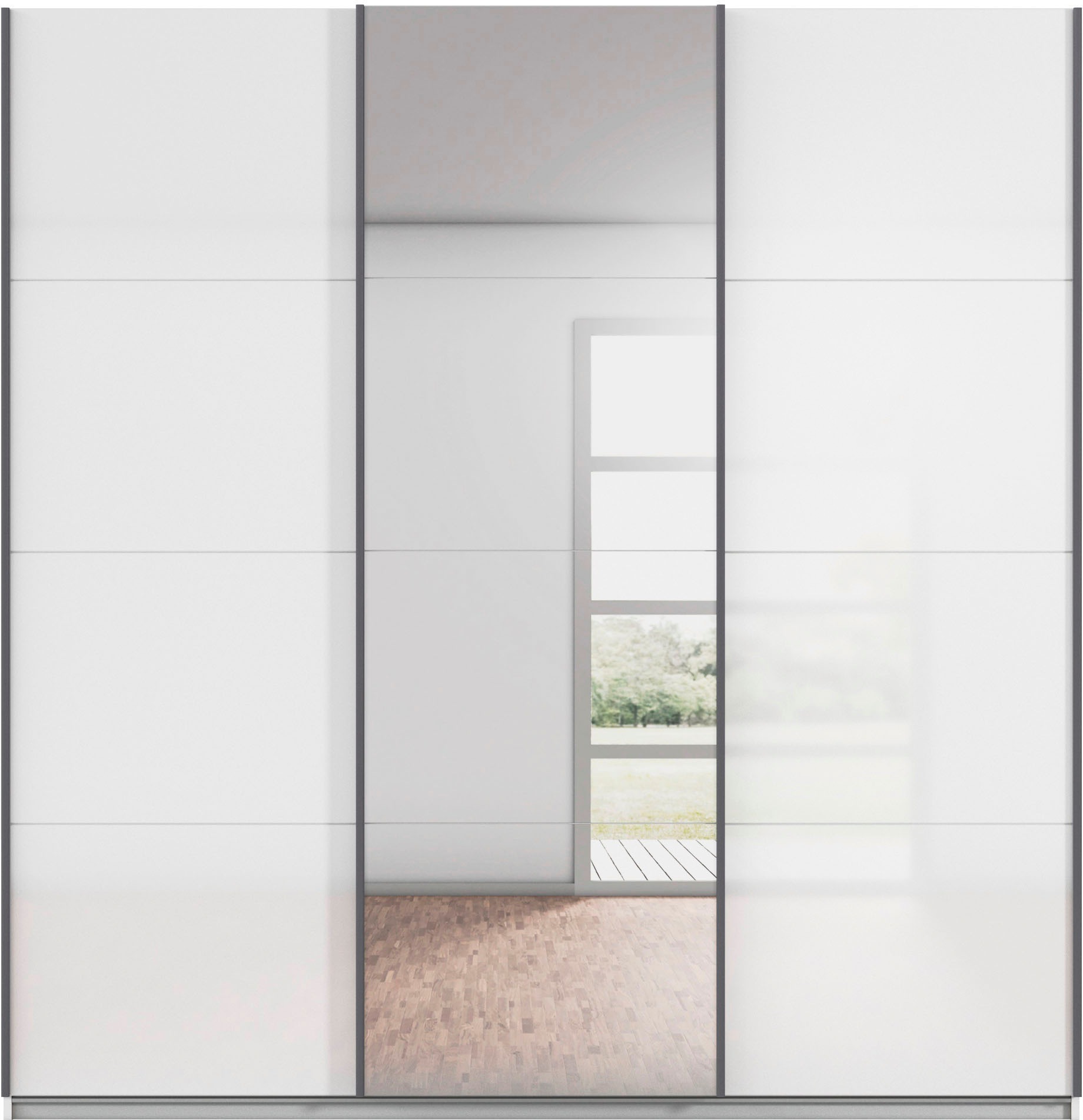 rauch Schwebetürenschrank »Kleiderschrank Schrank OTTO´S CHOICE Garderobe AGORDO«, (in zwei Griff-Farben), Top Innenausstattung, in 4 Breiten und 2 Höhen MADE IN GERMANY