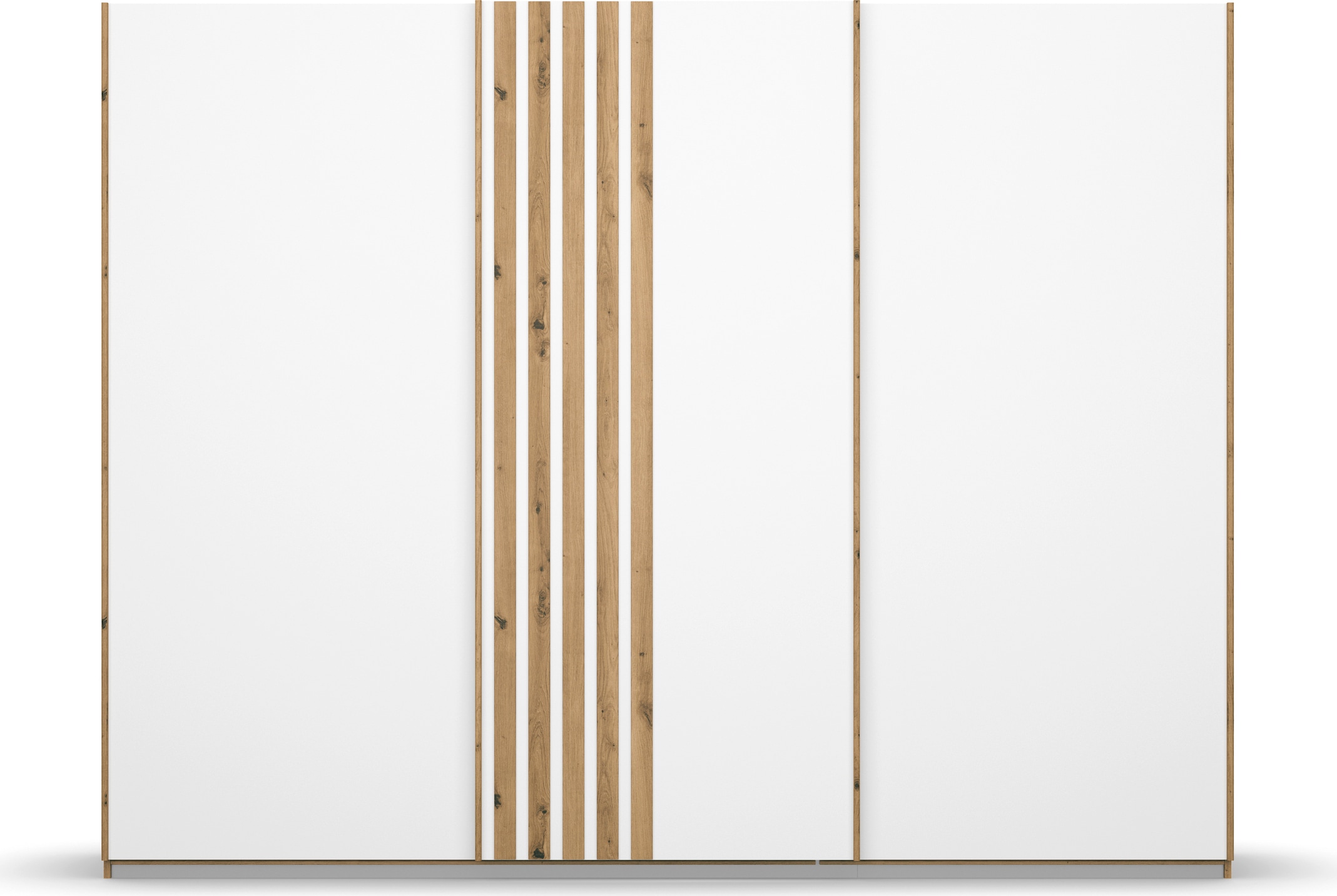 rauch Schwebetürenschrank »Kleiderschrank Schrank Garderobe MOSBACH«, moderne Lamellen-Auflage in 3D Akustikpaneel Optik MADE IN GERMANY
